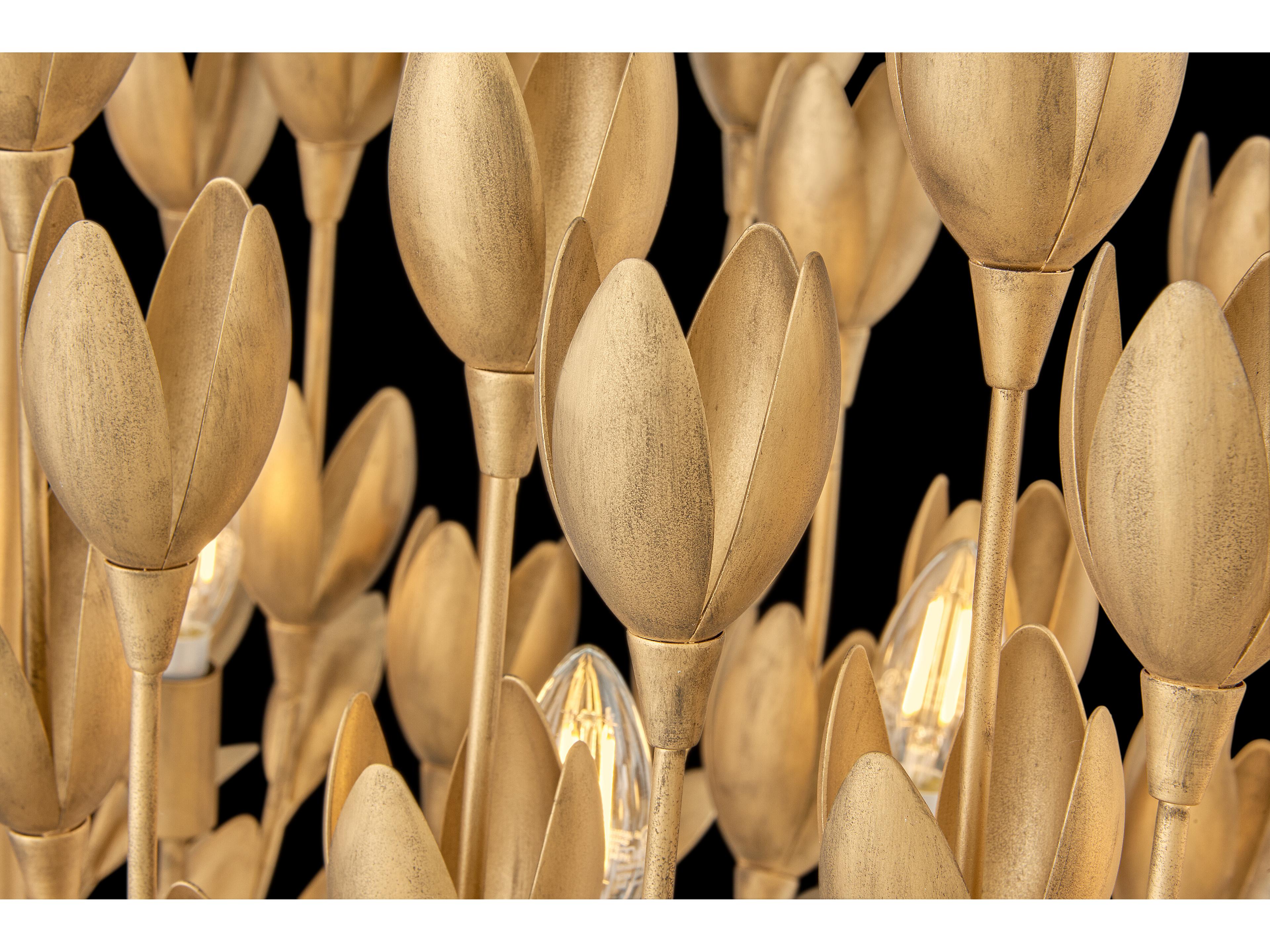 Hinkley Flora 10-Light Burnished Gold LED Linear Island Pendant