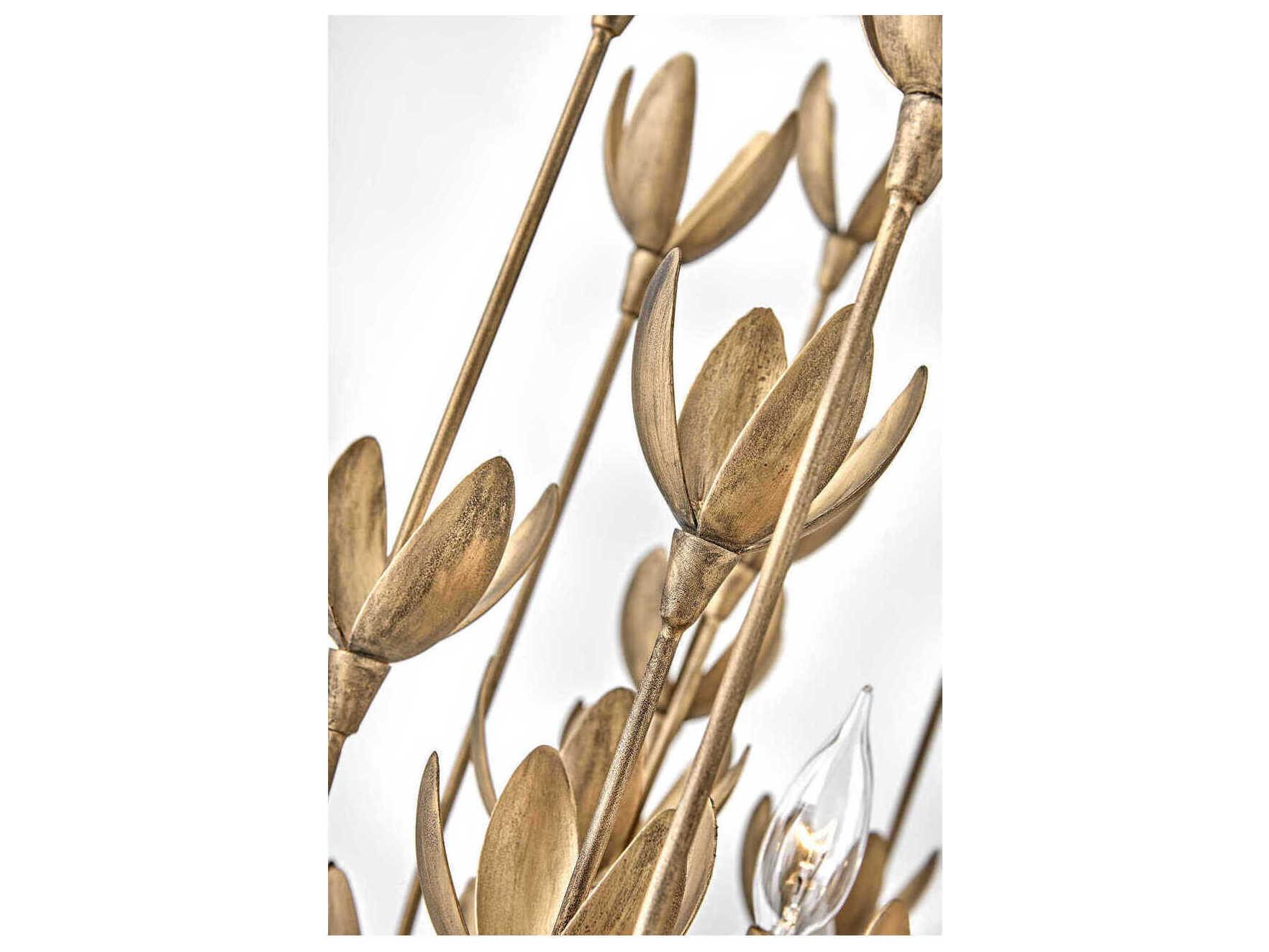 Hinkley Flora 6-Light Burnished Gold Candelabra Chandelier