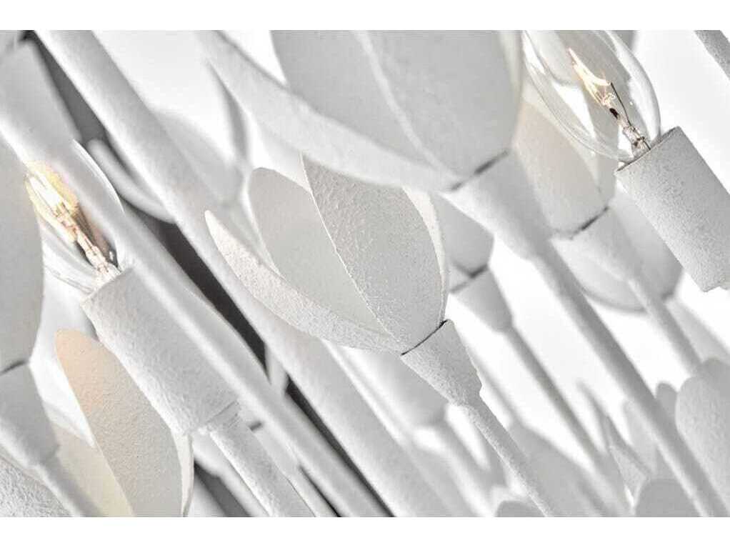 Hinkley Flora 6-Light Textured Plaster White Candelabra Chandelier