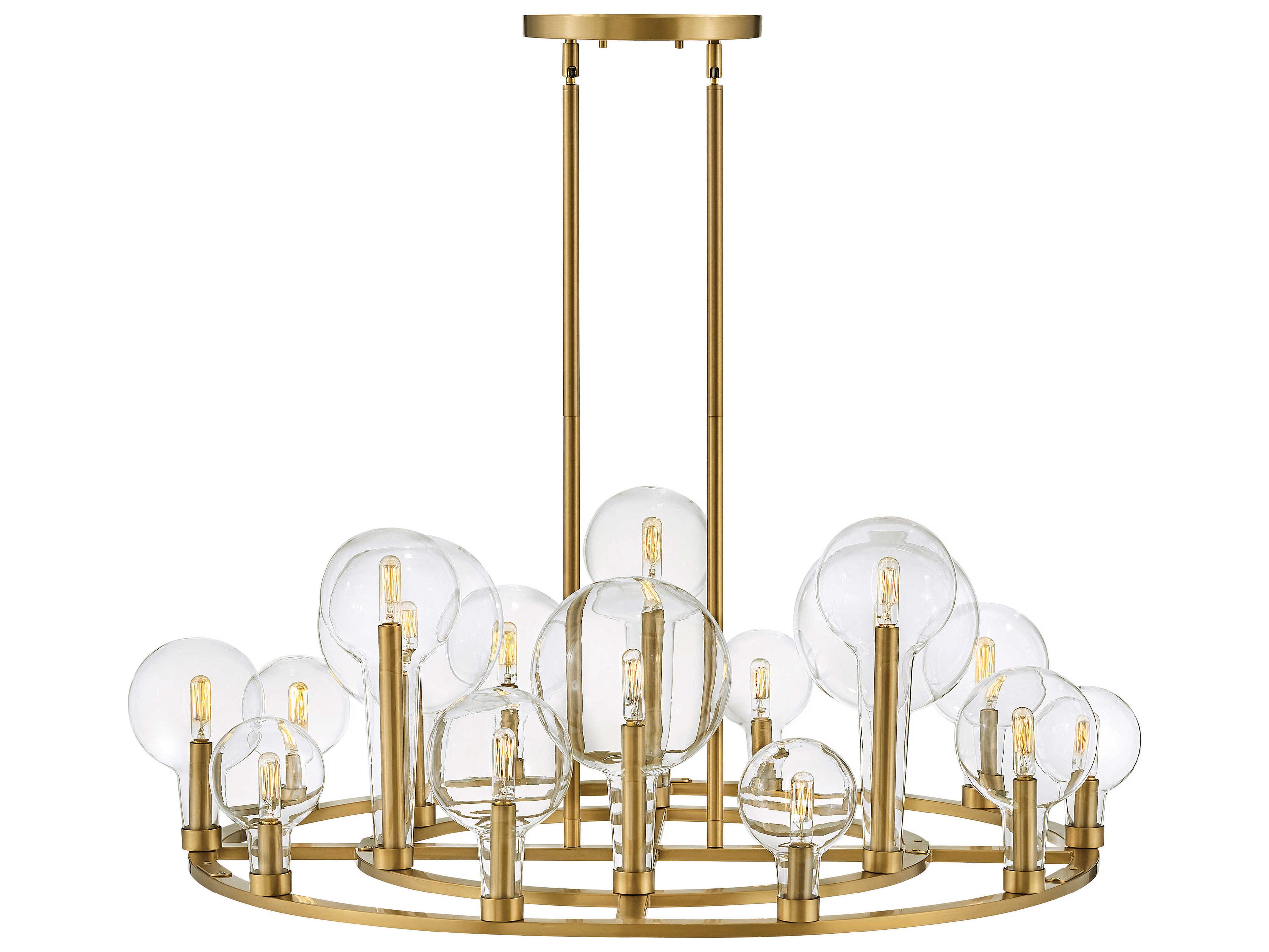 Hinkley Alchemy 16-Light6-Light Lacquered Brass Glass Globe Chandelier