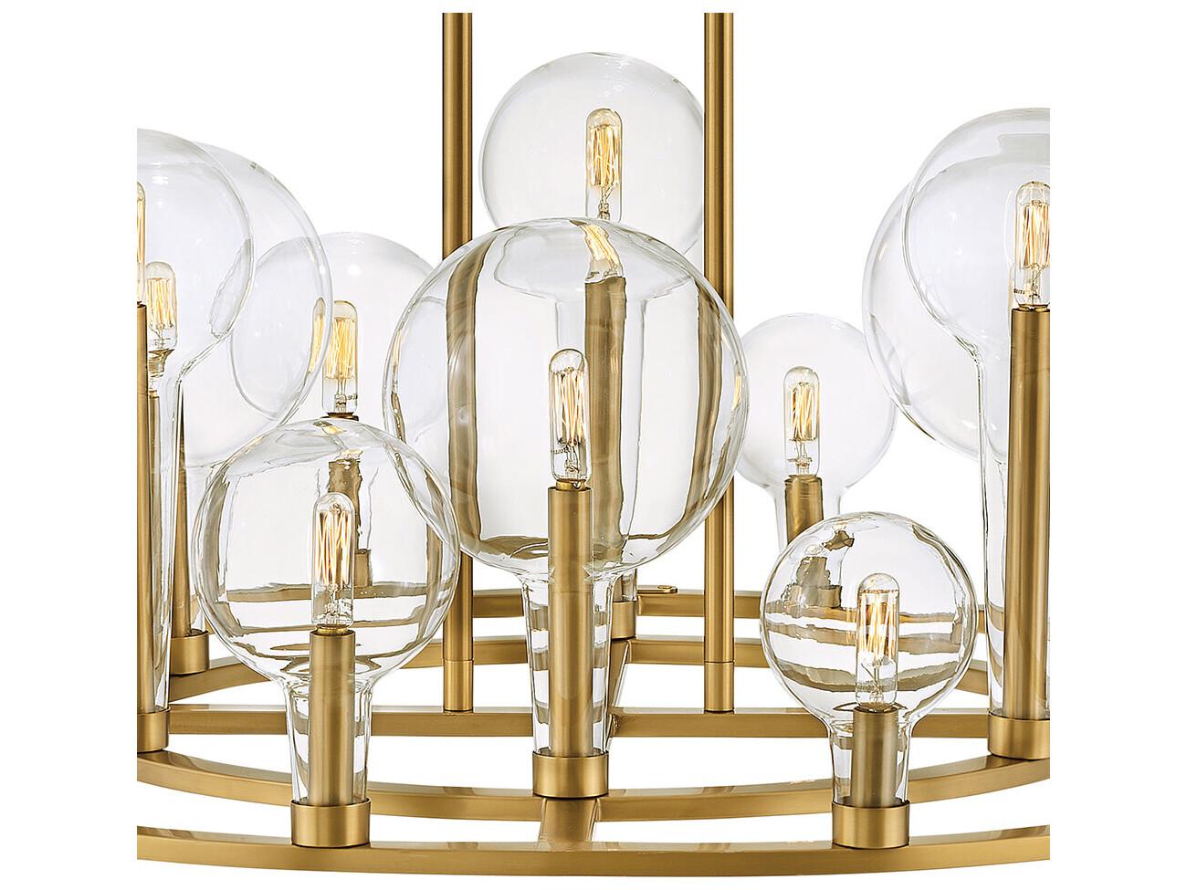 Hinkley Alchemy 16-Light6-Light Lacquered Brass Glass Globe Chandelier