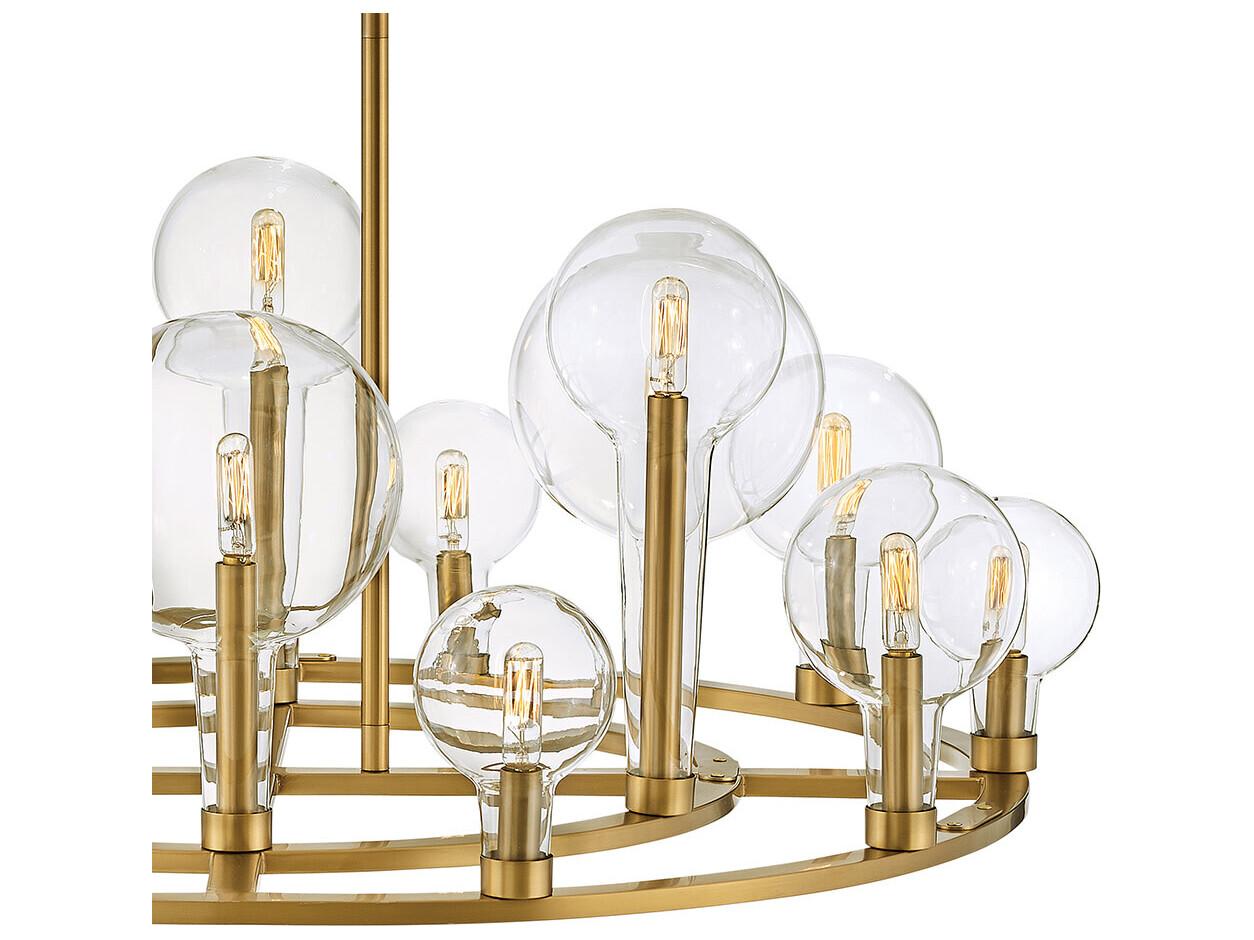 Hinkley Alchemy 16-Light6-Light Lacquered Brass Glass Globe Chandelier