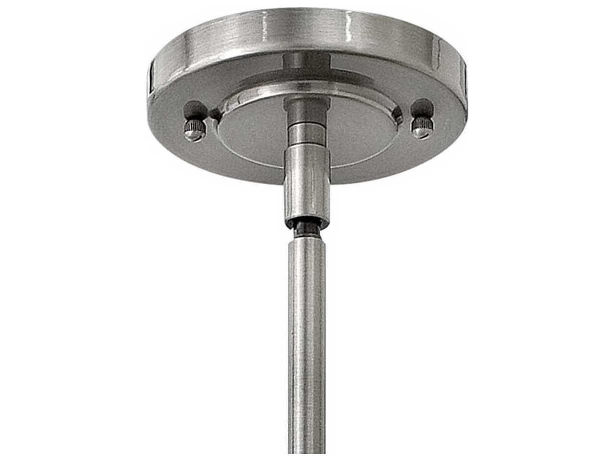 Hinkley Amelia 1-Light Aged Zinc Black Glass Bell Dome Mini Pendant