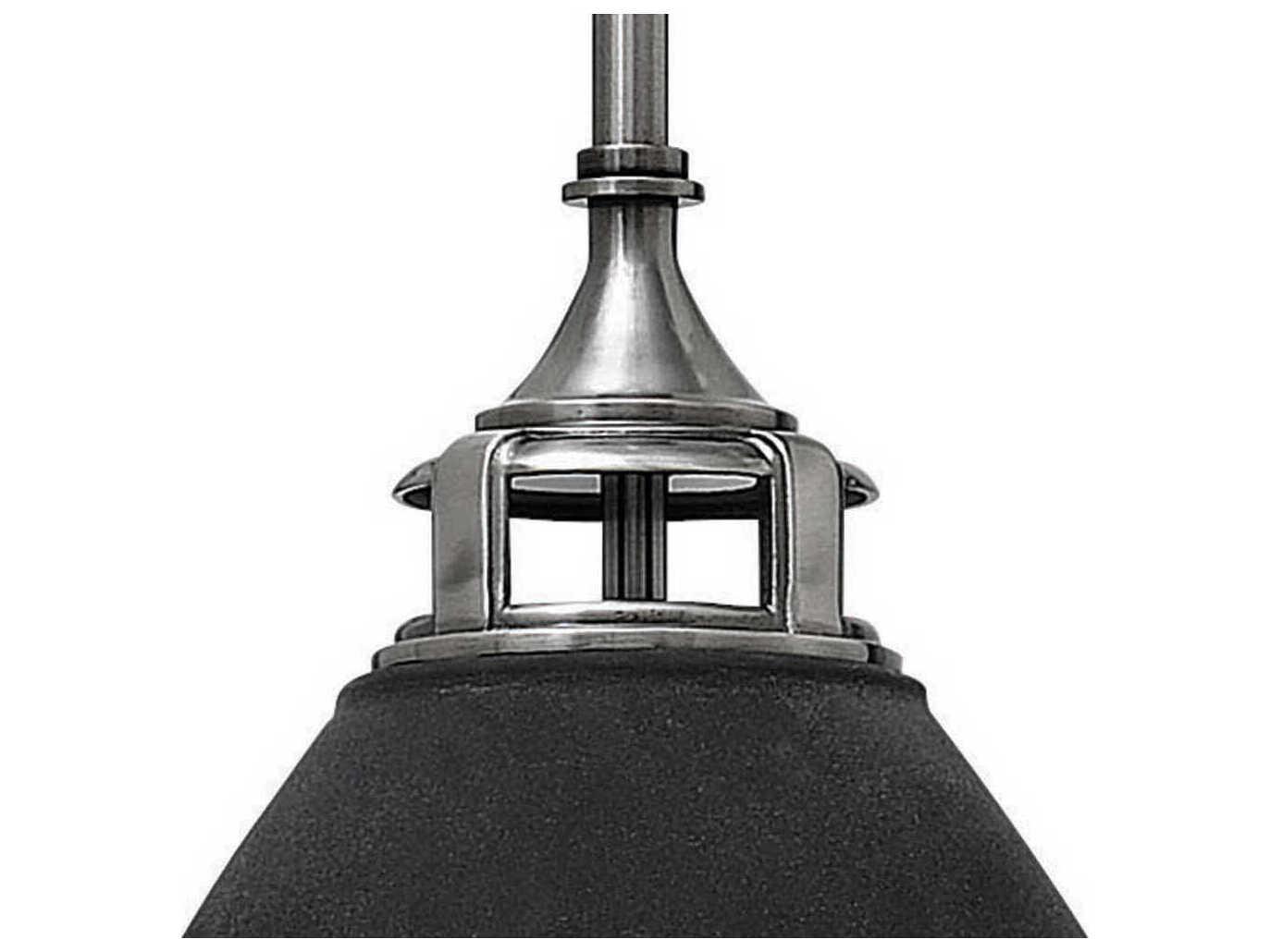 Hinkley Amelia 1-Light Aged Zinc Silver Glass Bell Dome Pendant