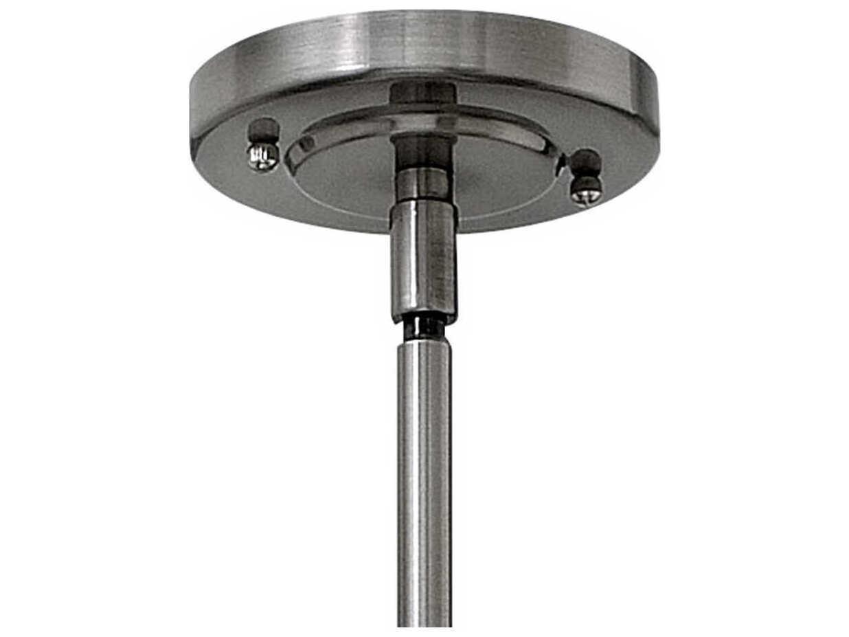 Hinkley Amelia 1-Light Aged Zinc Silver Glass Bell Dome Pendant