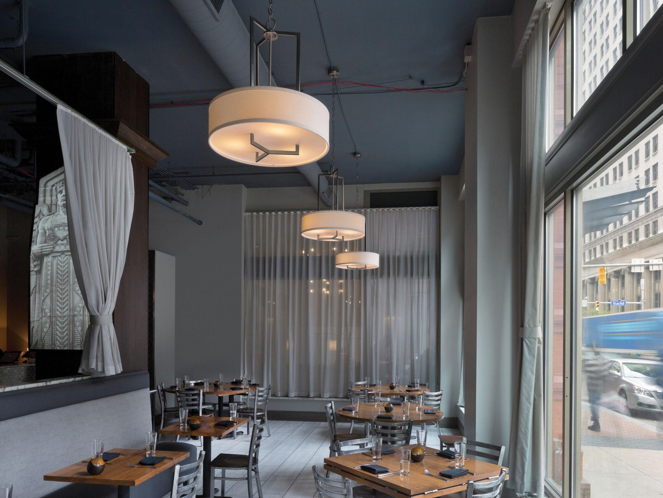 Hinkley Hampton 3-Light Antique Nickel Drum Pendant