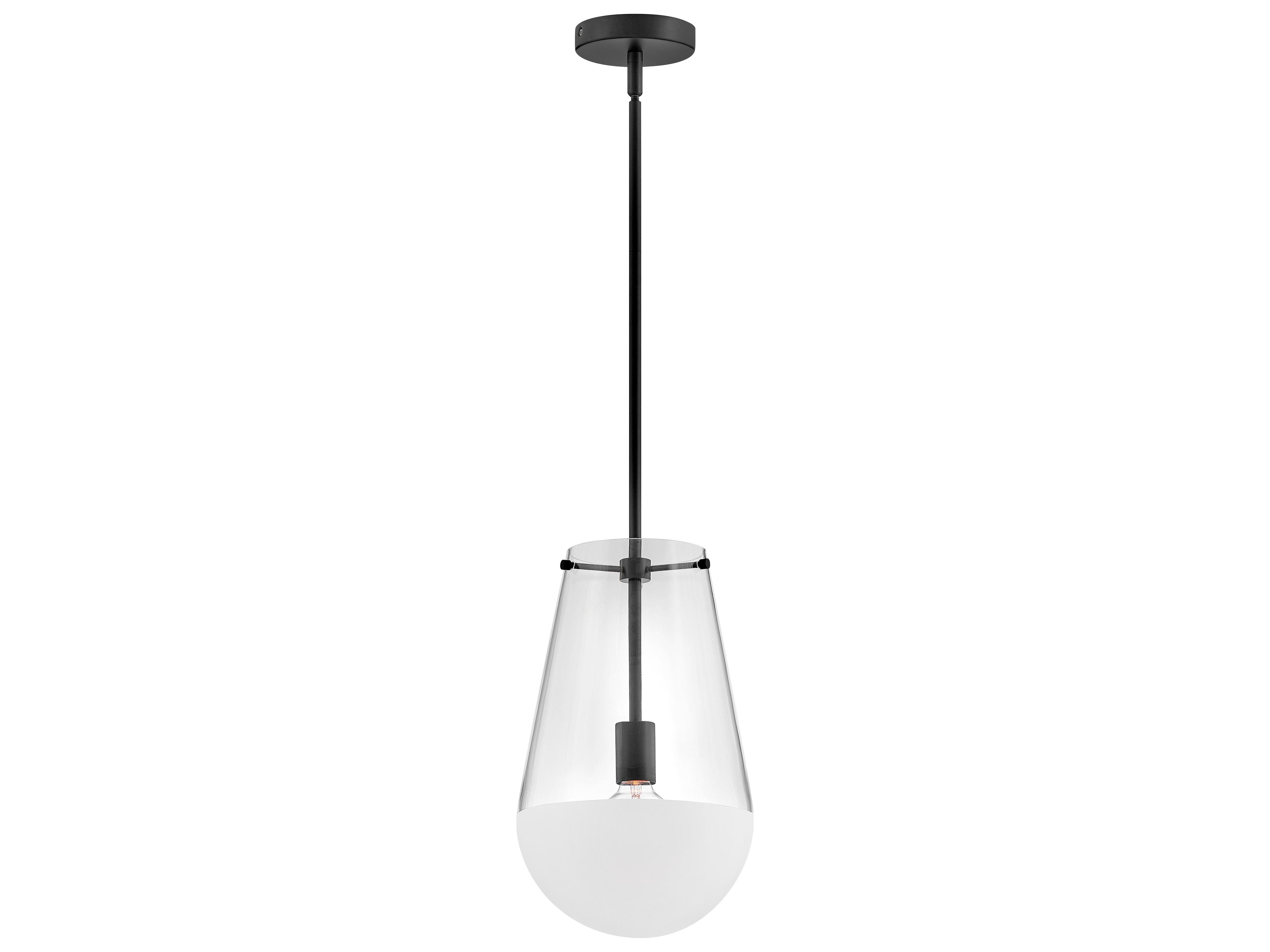 Hinkley Beck 1-Light Black Glass LED Mini Pendant