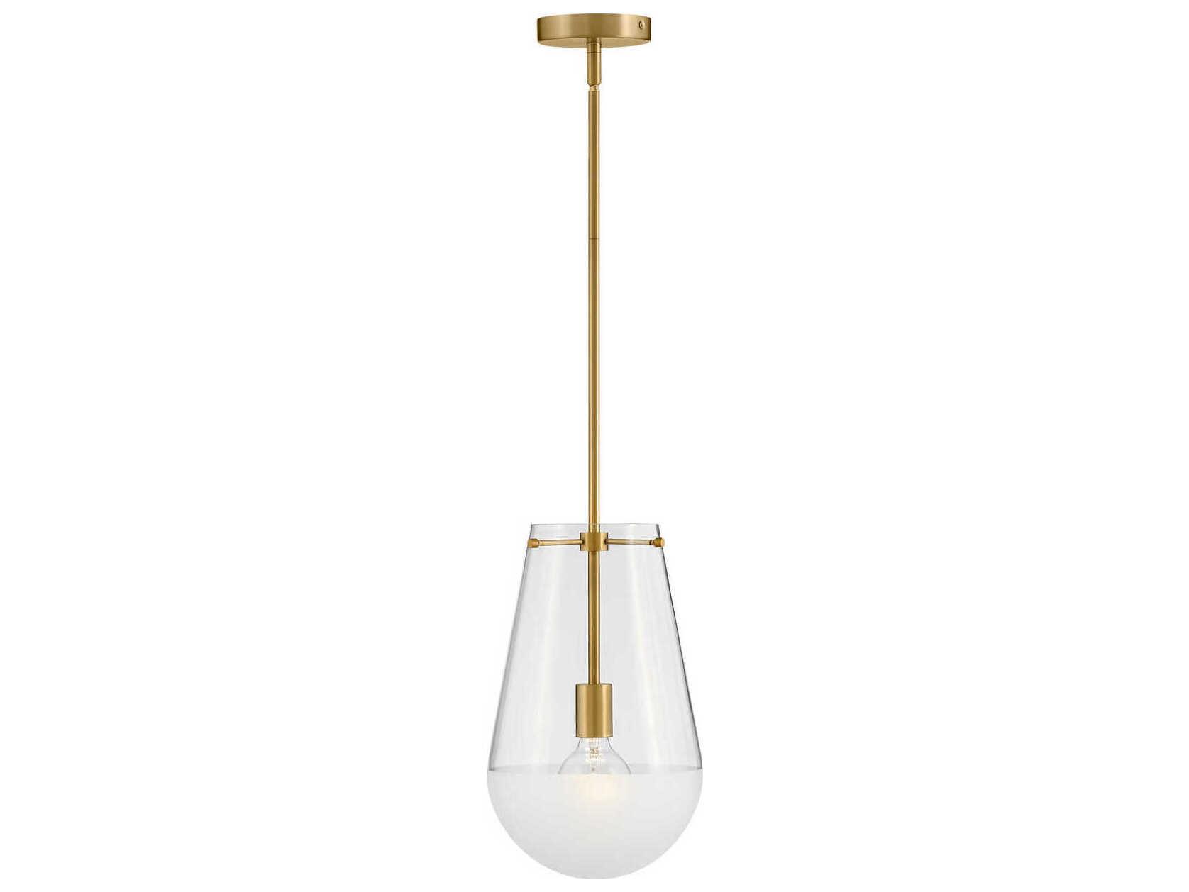 Hinkley Beck 1-Light Lacquered Brass Glass LED Mini Pendant