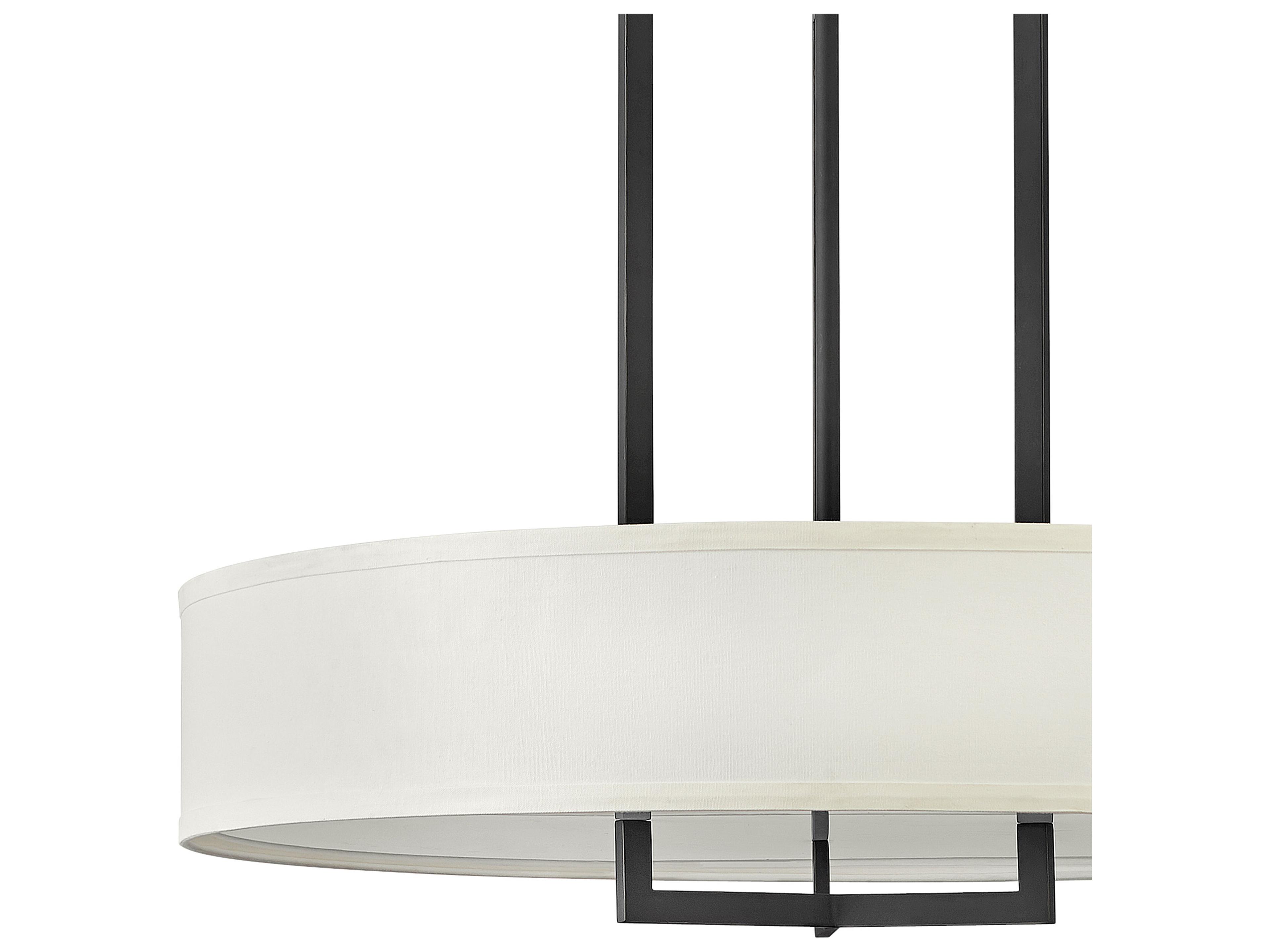 Hinkley Hampton 9-Light Buckeye Bronze Off White Drum Pendant