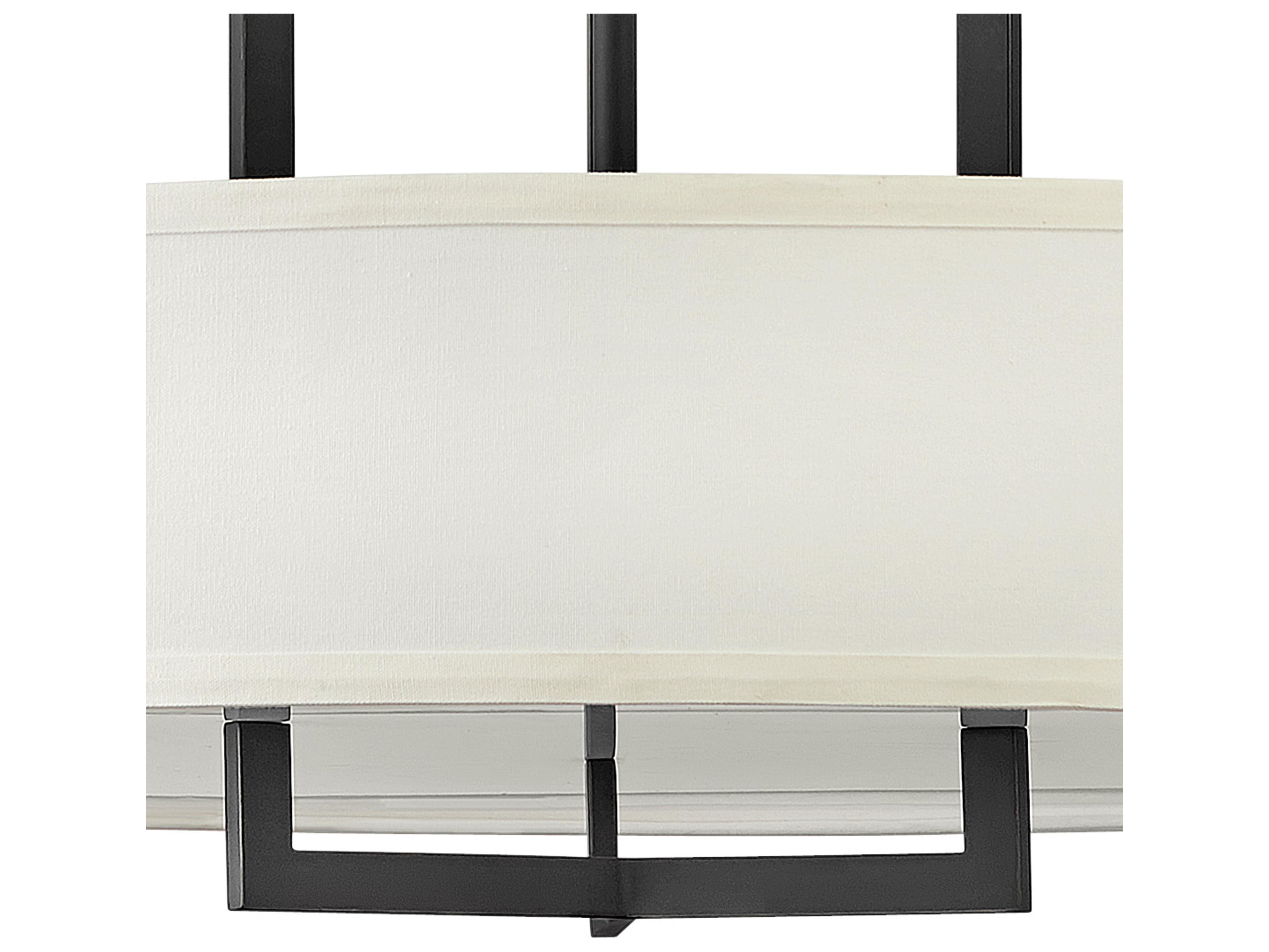 Hinkley Hampton 9-Light Buckeye Bronze Off White Drum Pendant