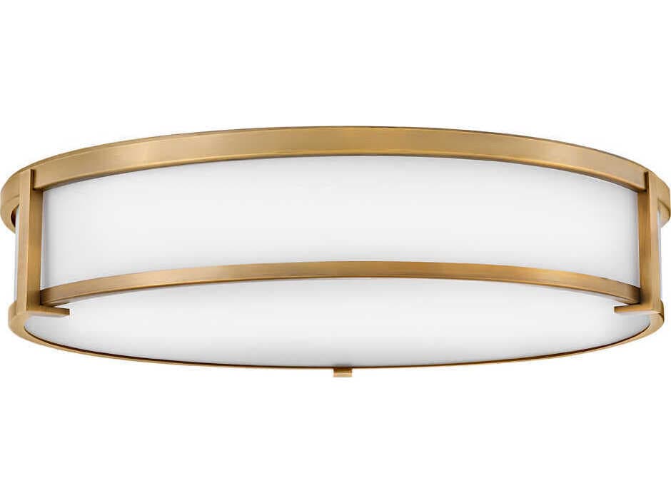 Hinkley Lowell 4-Light Brushed Bronze Glass LED Flush Mount
