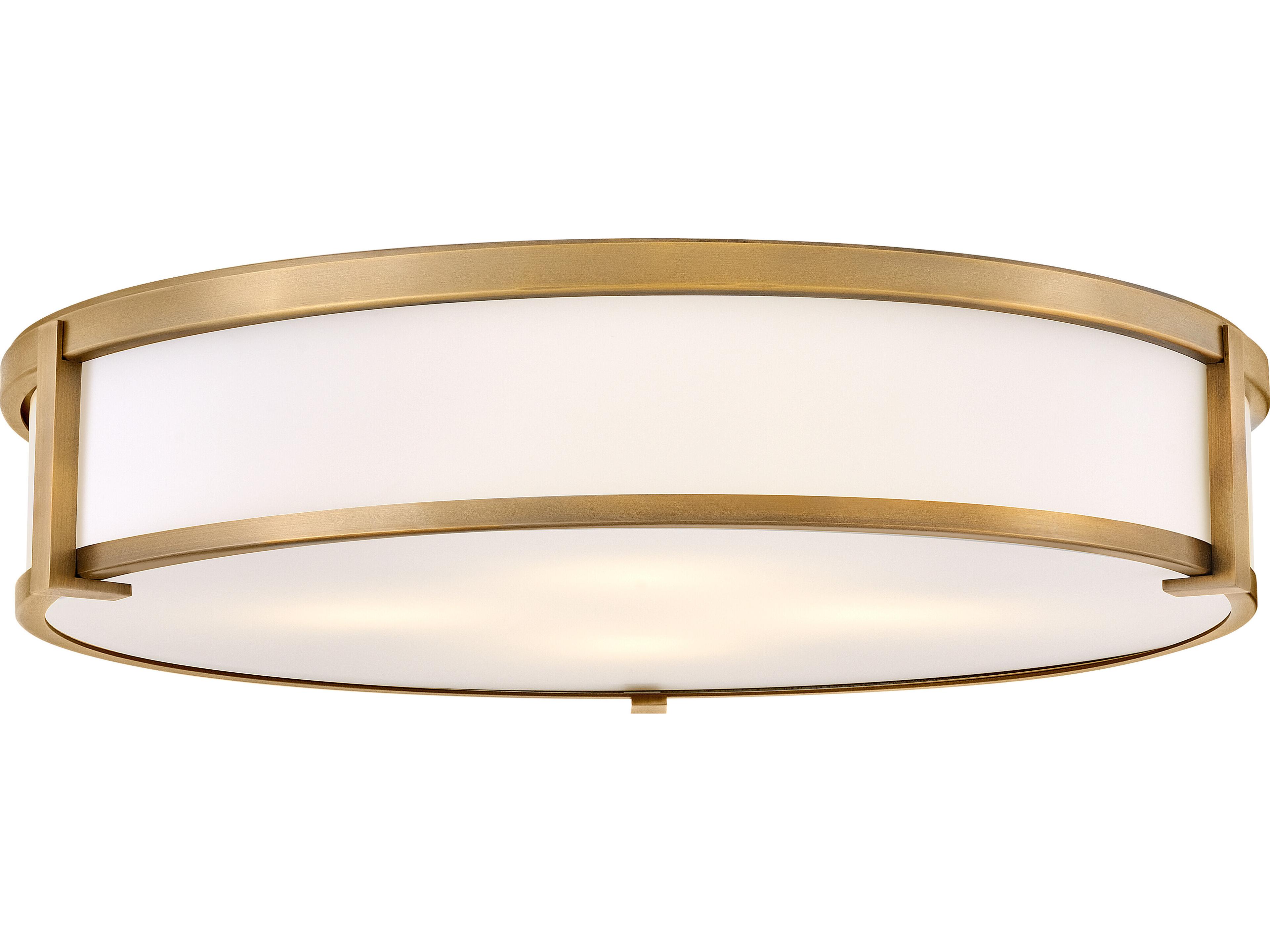 Hinkley Lowell 4-Light Brushed Bronze Glass LED Flush Mount
