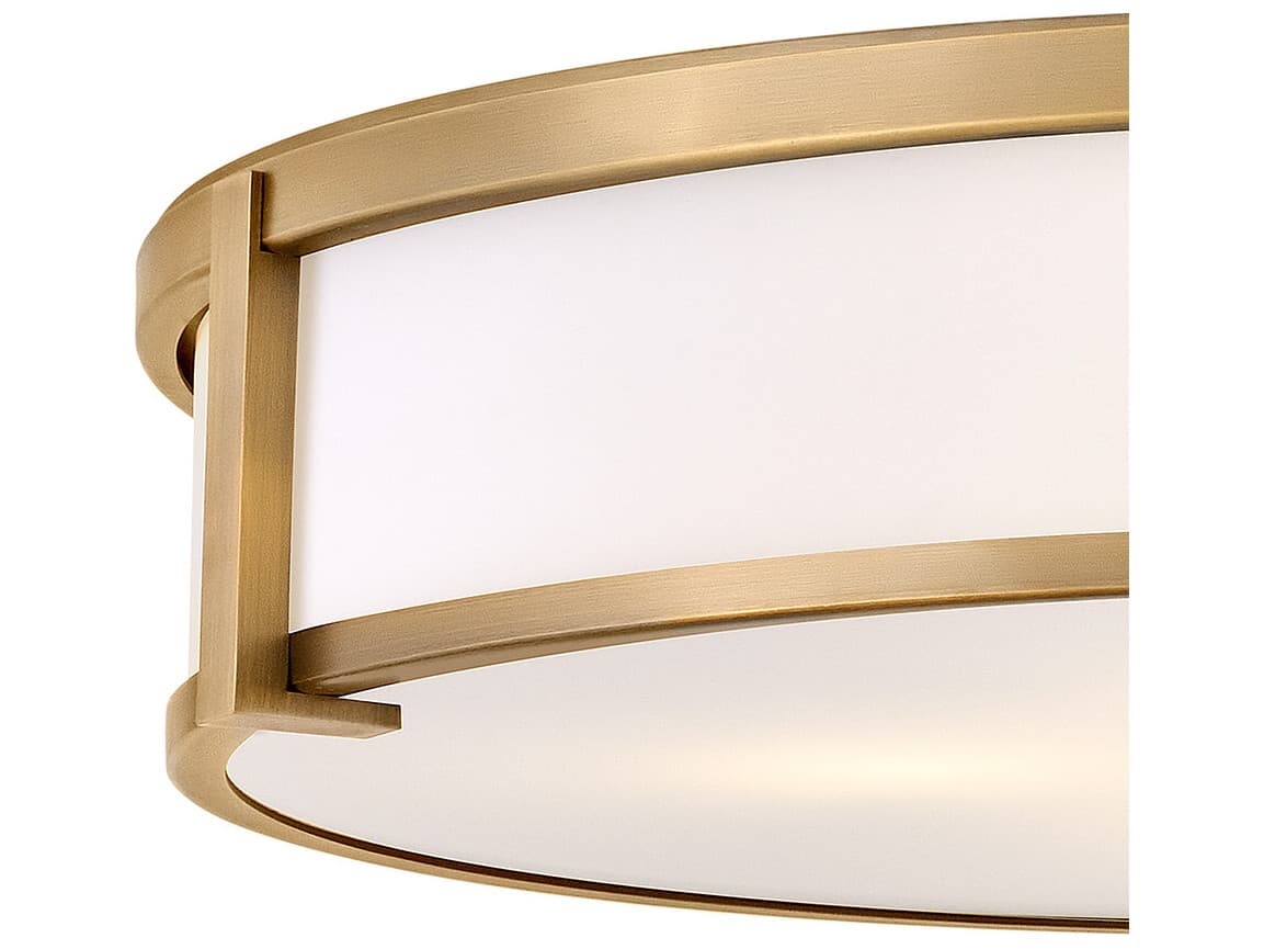 Hinkley Lowell 4-Light Brushed Bronze Glass LED Flush Mount
