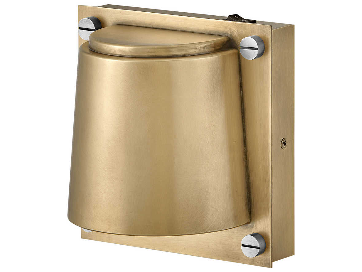 Hinkley Scout 1-Light Heritage Brass Glass LED Wall Sconce