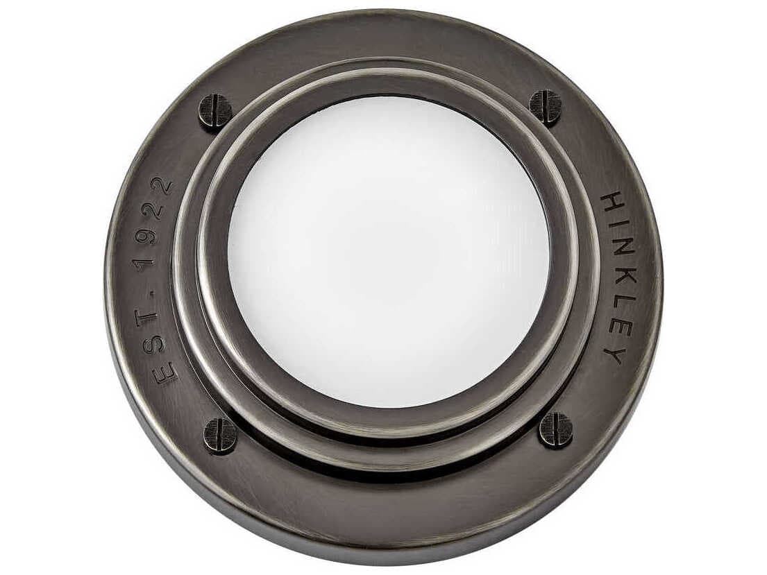 Hinkley Porte Black Oxide Glass LED Round Flush Mount