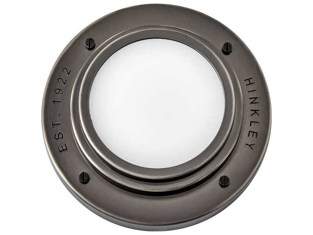 Hinkley Porte Black Oxide Glass LED Round Flush Mount