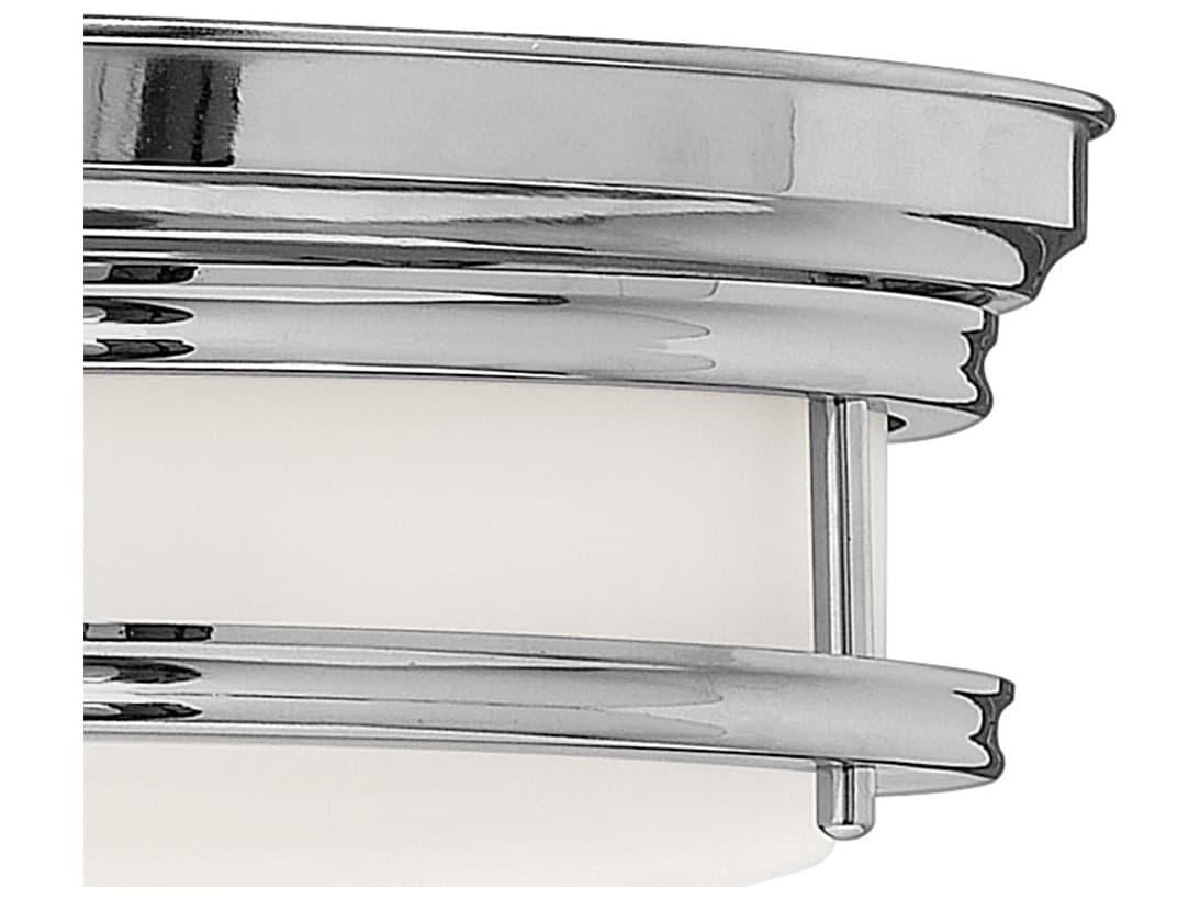 Hinkley Hadley 3-Light Chrome Glass Drum Flush Mount