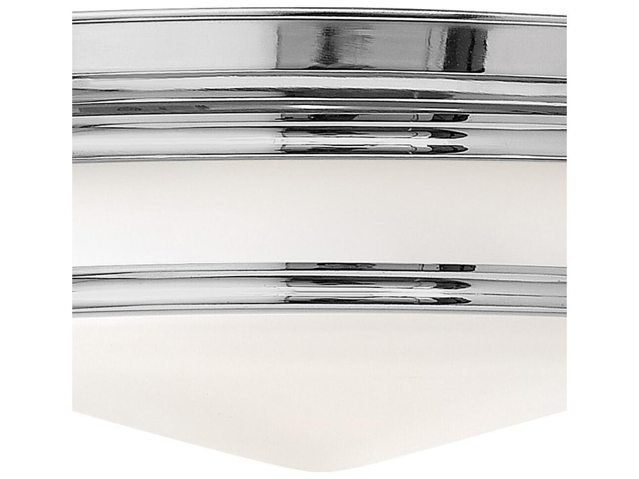 Hinkley Hadley 3-Light Chrome Glass Drum Flush Mount