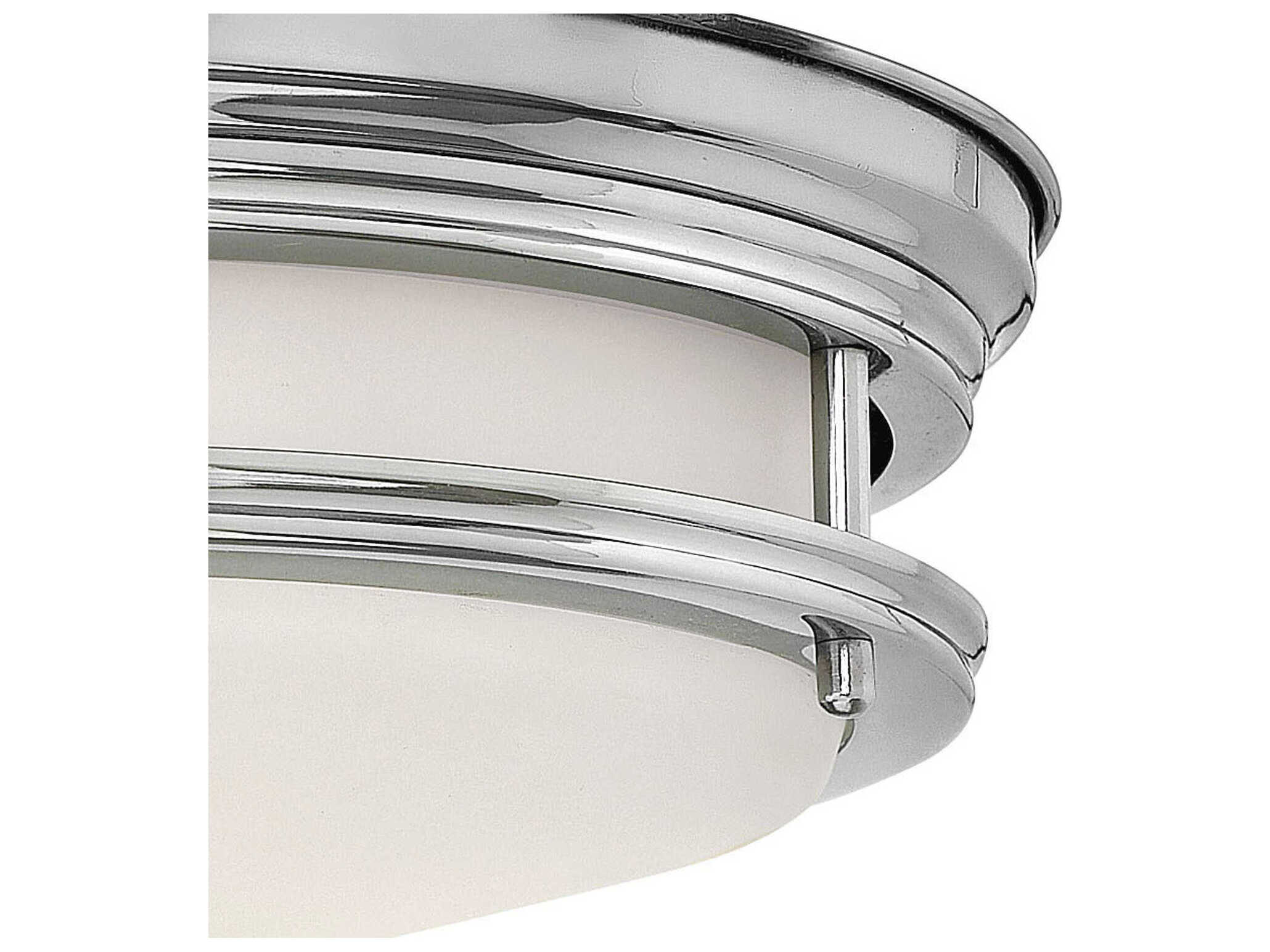 Hinkley Hadley 2-Light Chrome Glass Drum Flush Mount