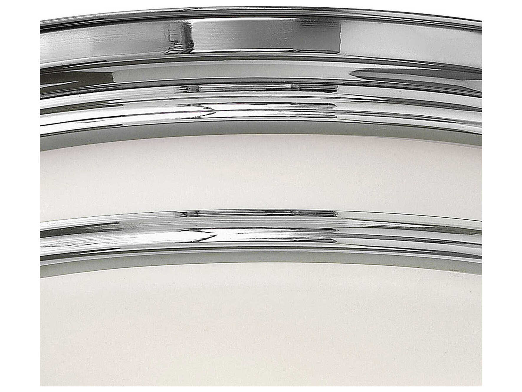 Hinkley Hadley 2-Light Chrome Glass Drum Flush Mount