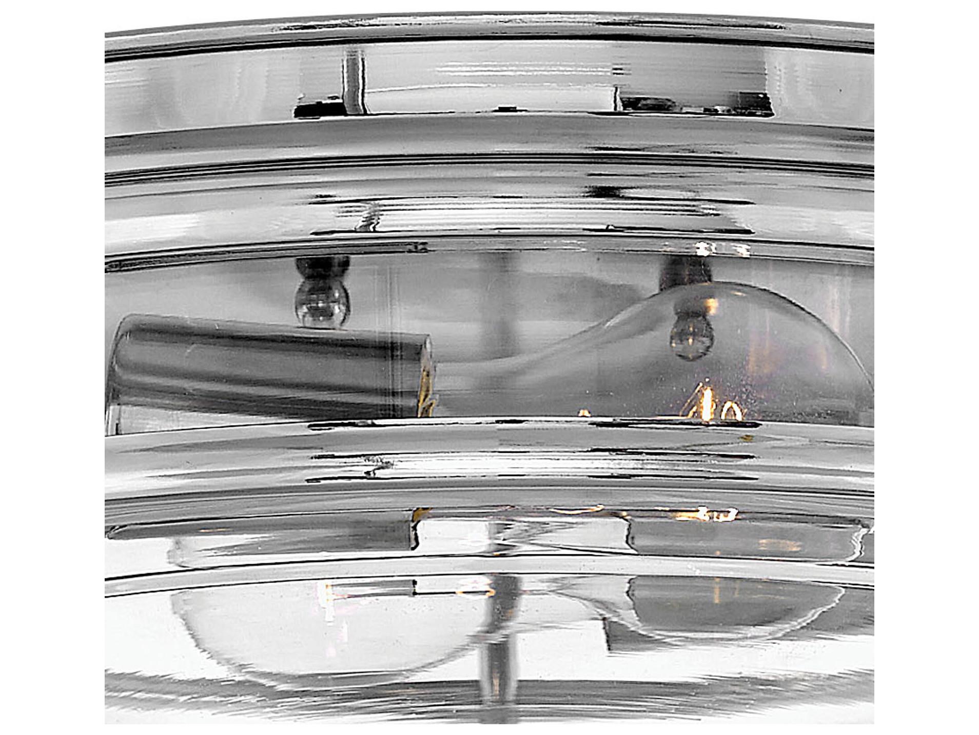 Hinkley Hadley 2-Light Chrome With Clear Glass Drum Flush Mount
