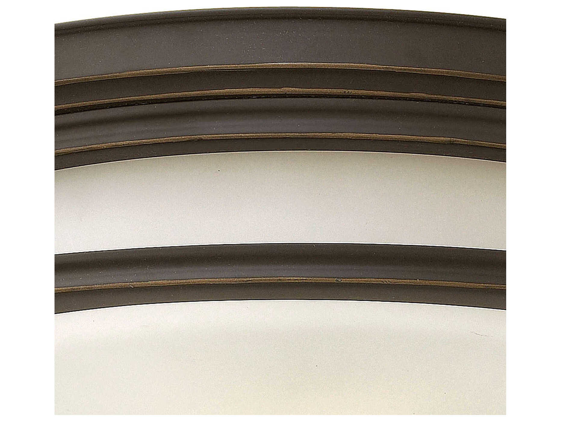 Hinkley Hadley 2-Light Oil Rubbed Bronze Glass Drum Flush Mount