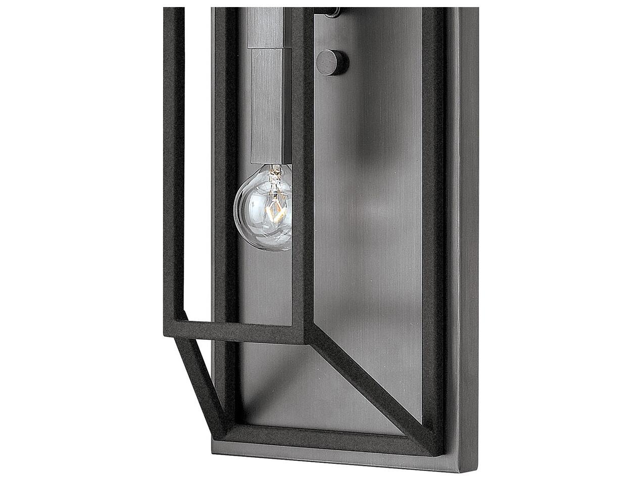 Hinkley Fulton Aged Zinc Black Wall Sconce