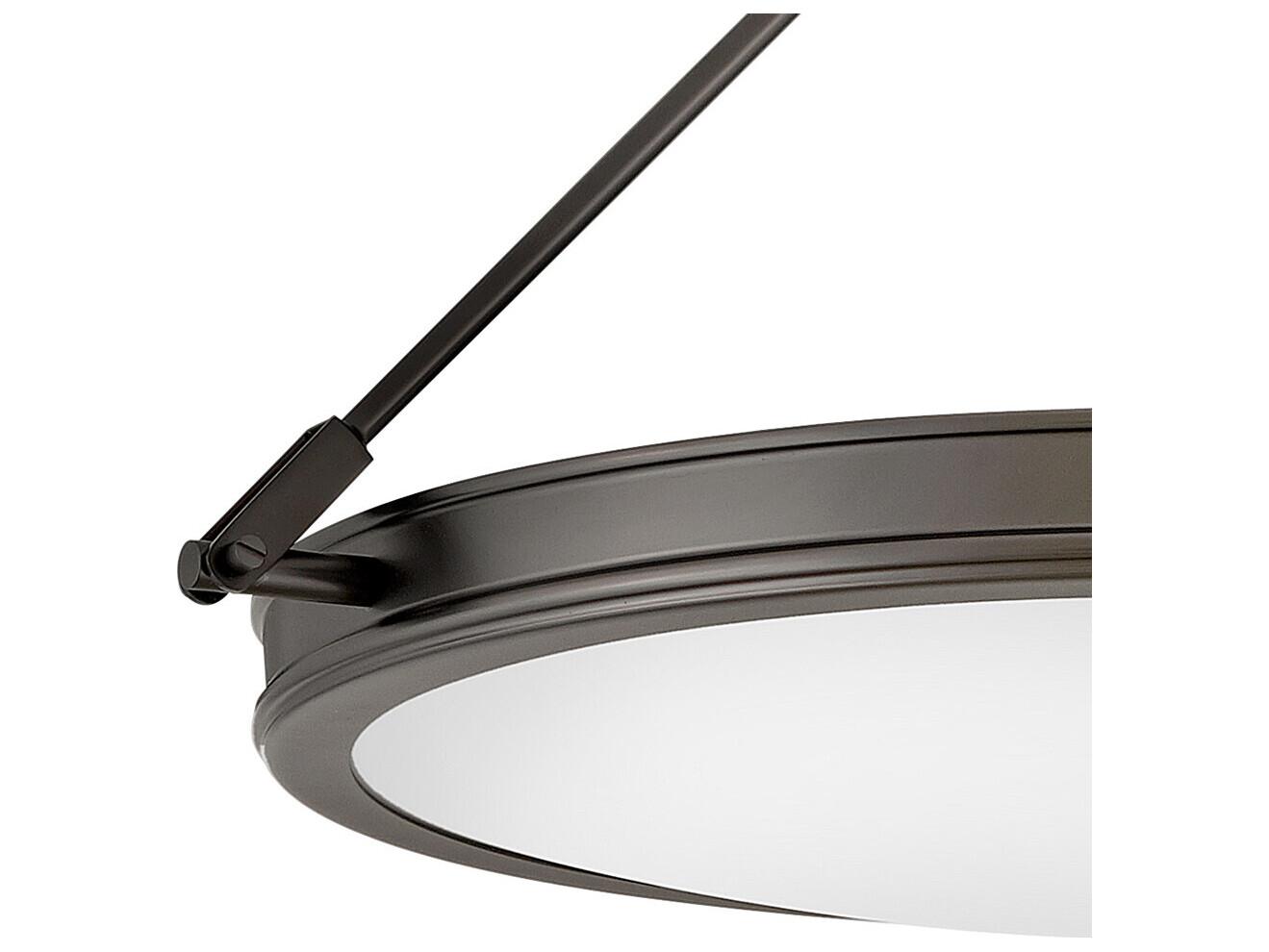 Hinkley Collier 4-Light Black Oxide Glass Bowl Semi Flush Mount
