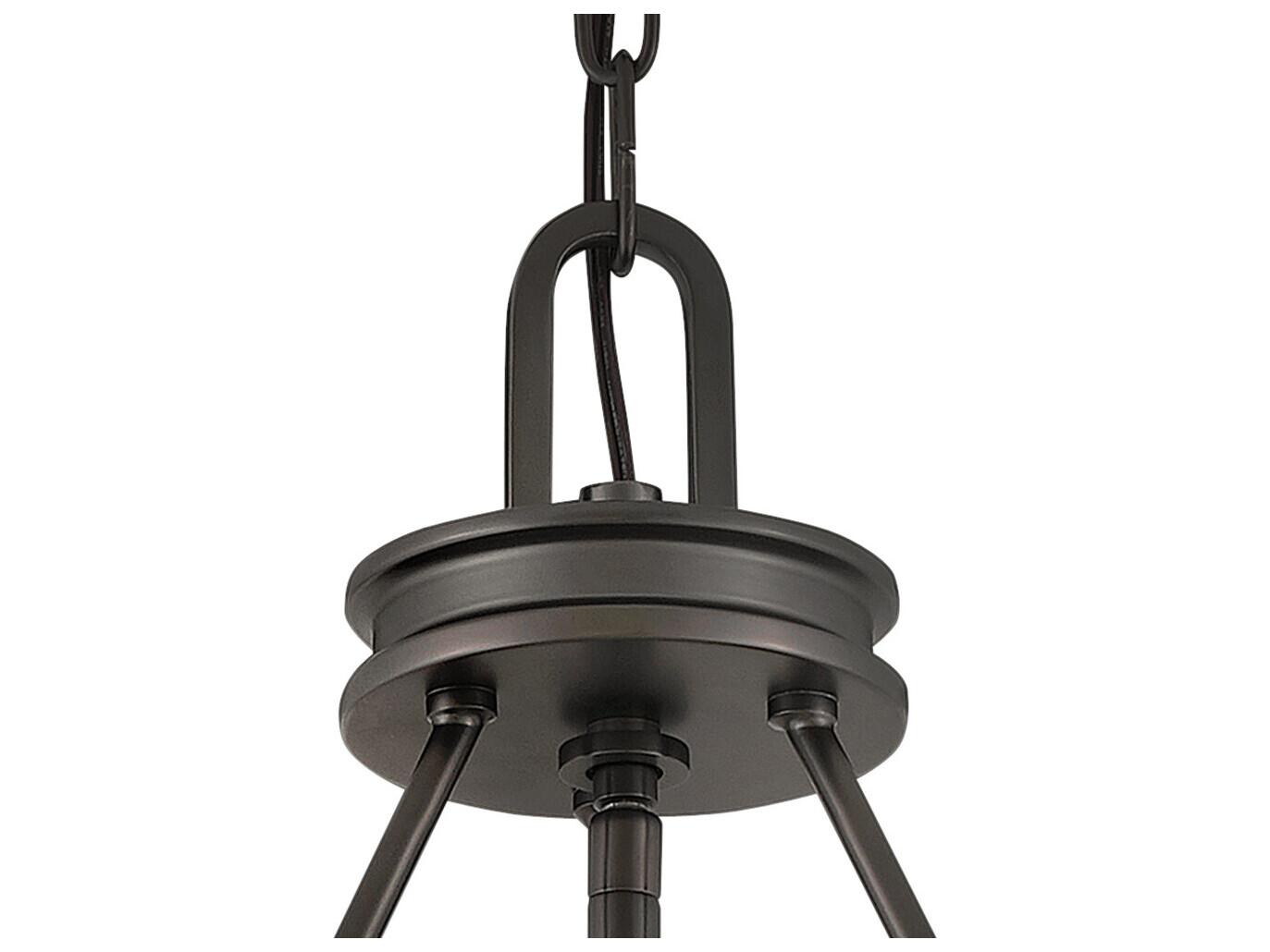 Hinkley Collier 4-Light Black Oxide Glass Bowl Pendant