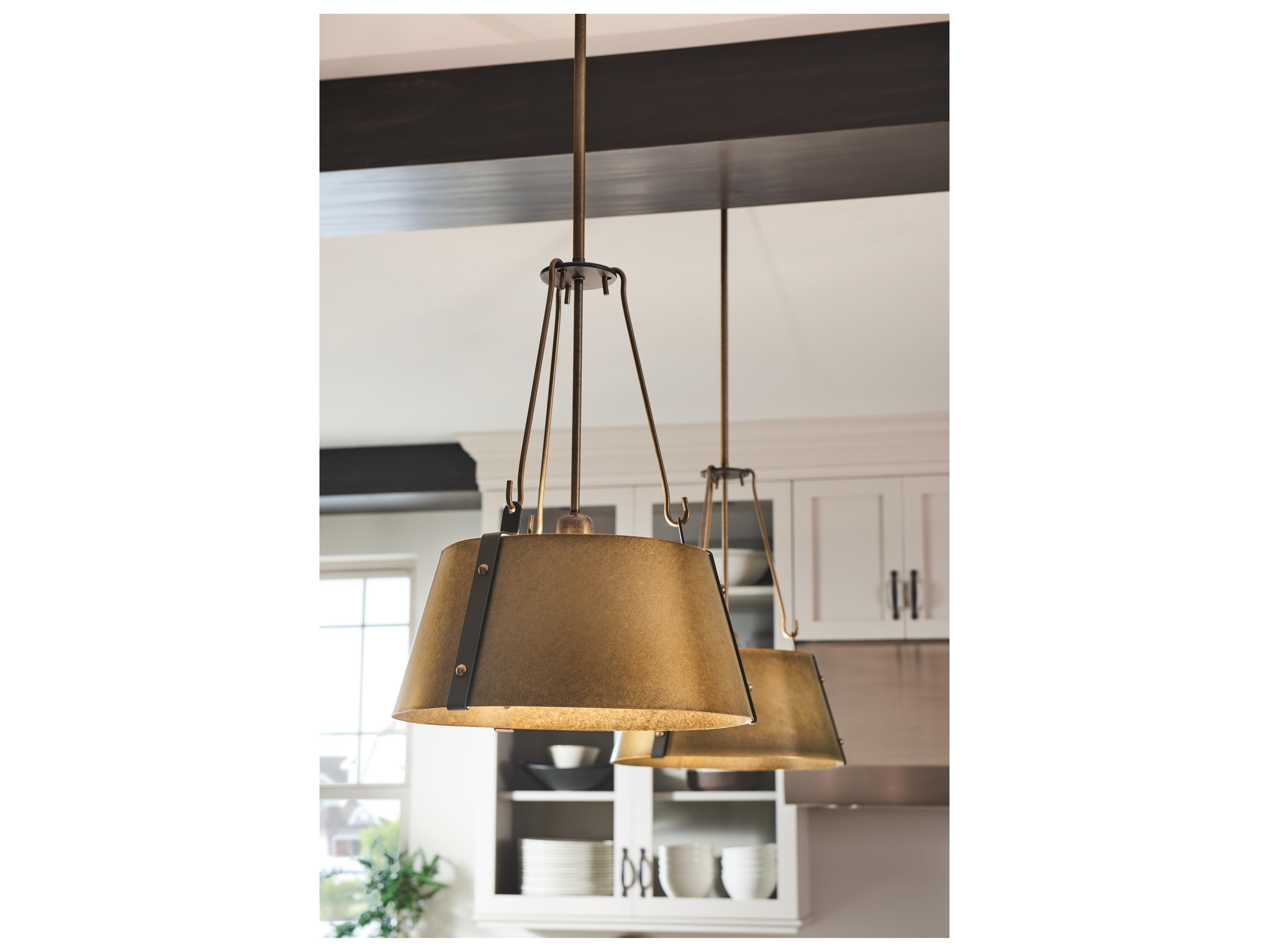 Hinkley Cartwright 1-Light Rustic Brass Empire Pendant