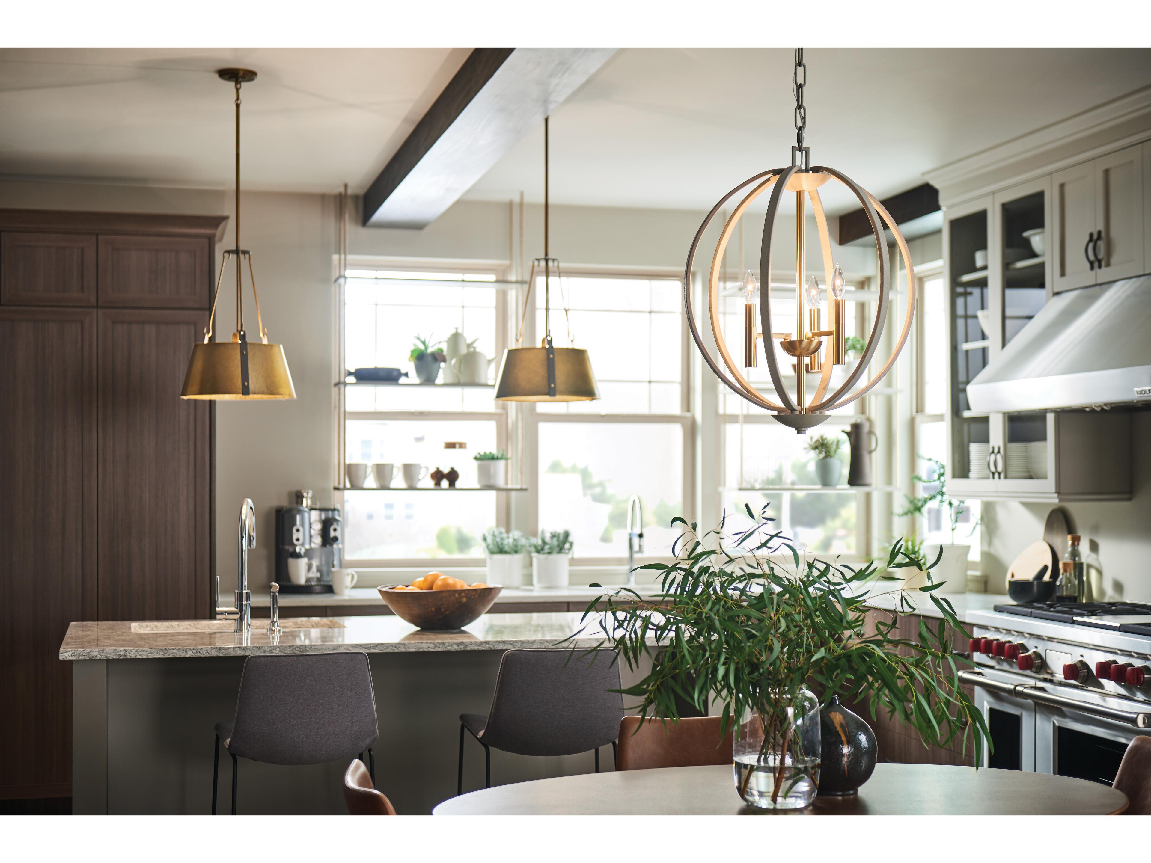 Hinkley Cartwright 1-Light Rustic Brass Empire Pendant