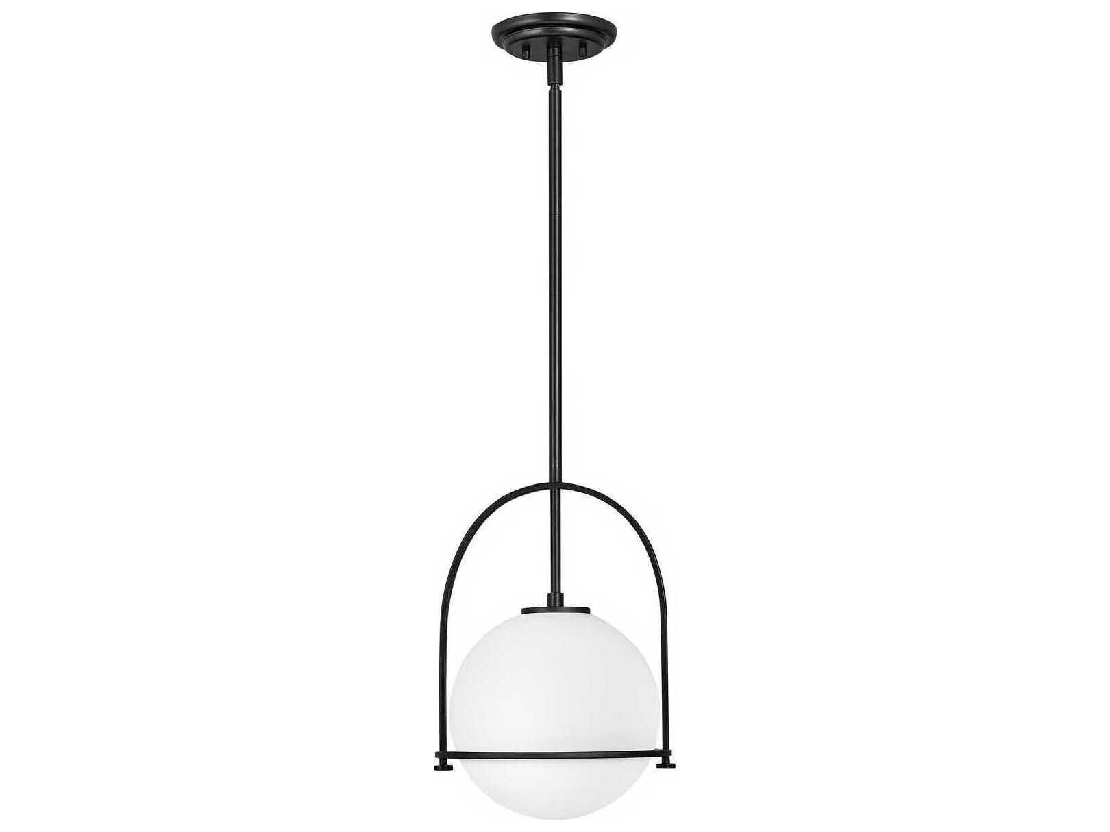 Hinkley Somerset 1-Light Black Glass Globe Mini Pendant