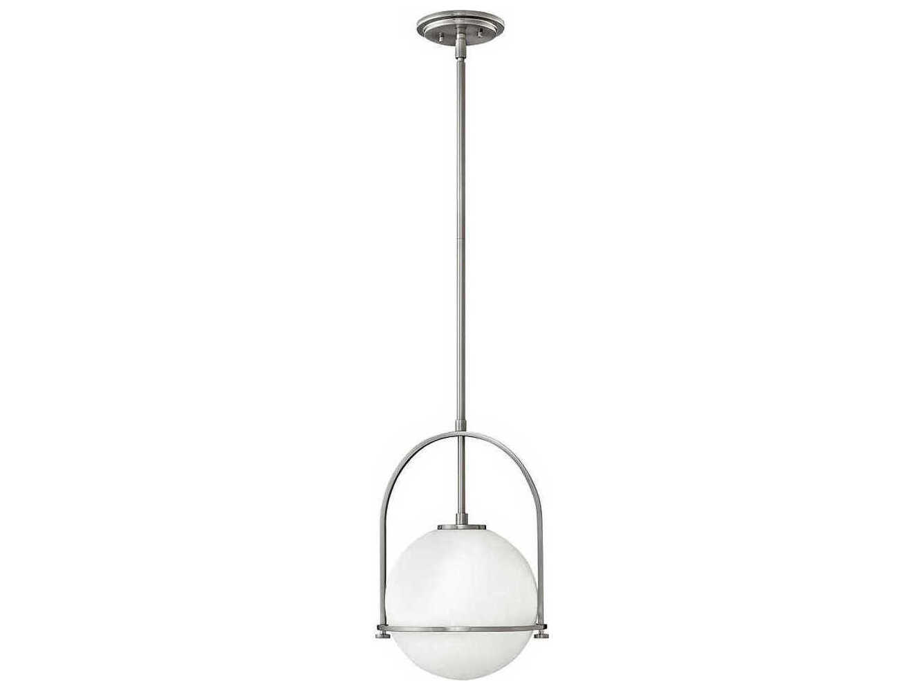Hinkley Somerset 1-Light Brushed Nickel Glass Globe Pendant