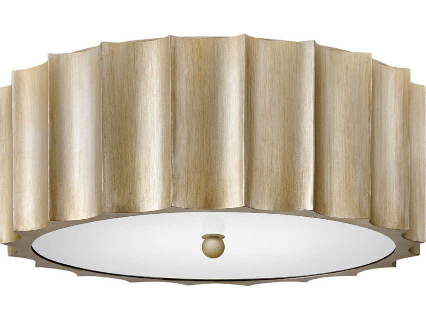 Hinkley Gia 4-Light Champagne Gold Glass Round Flush Mount