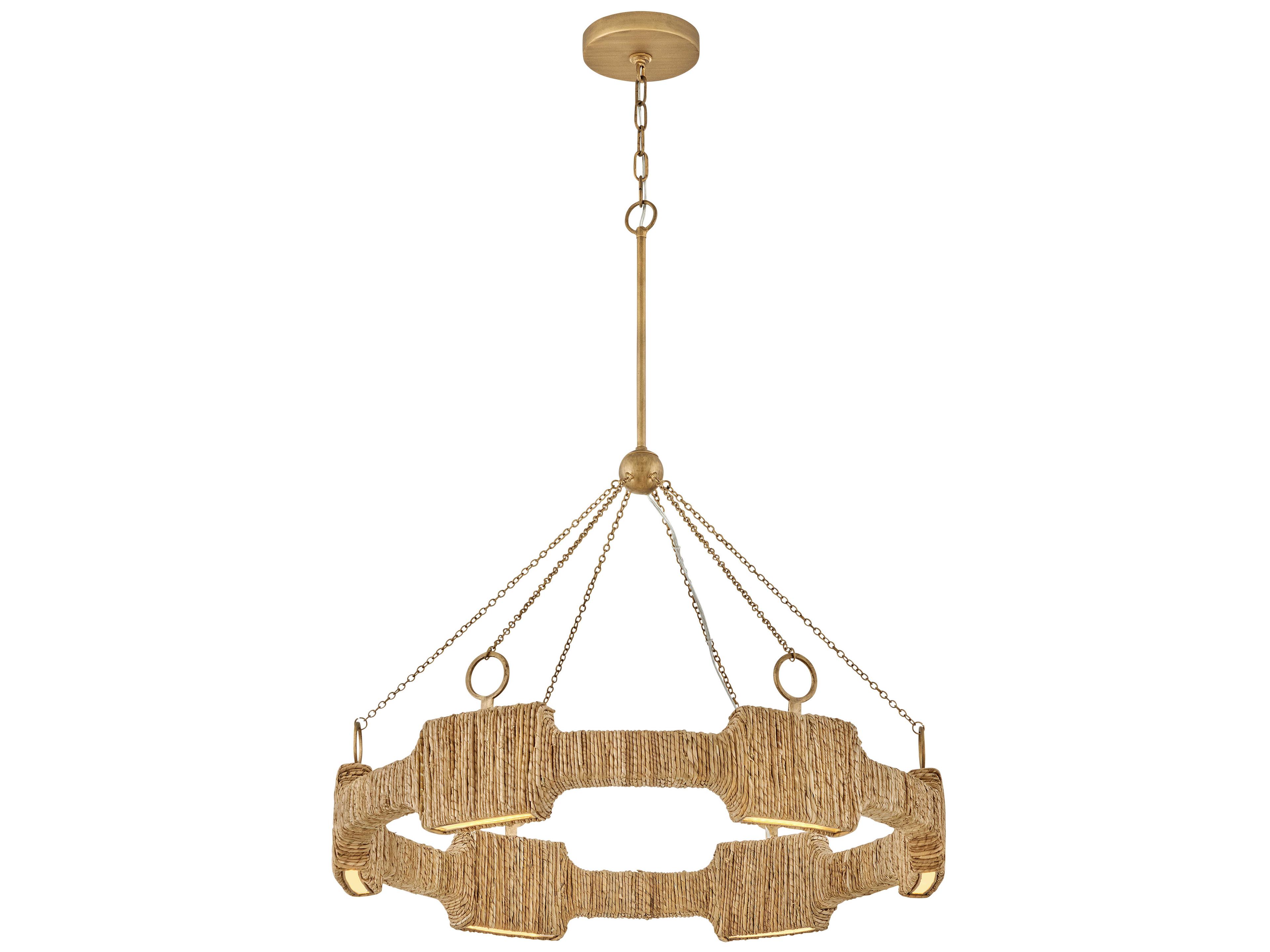 Hinkley Raffi 1-Light Burnished Gold LED Round Pendant