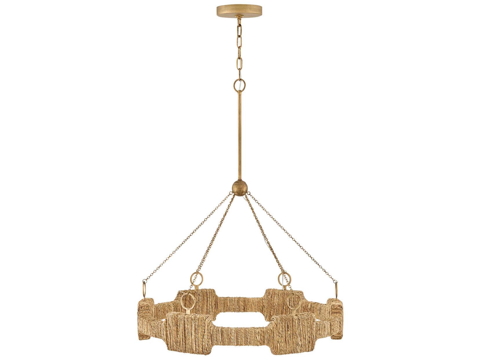 Hinkley Raffi 1-Light Burnished Gold LED Round Pendant