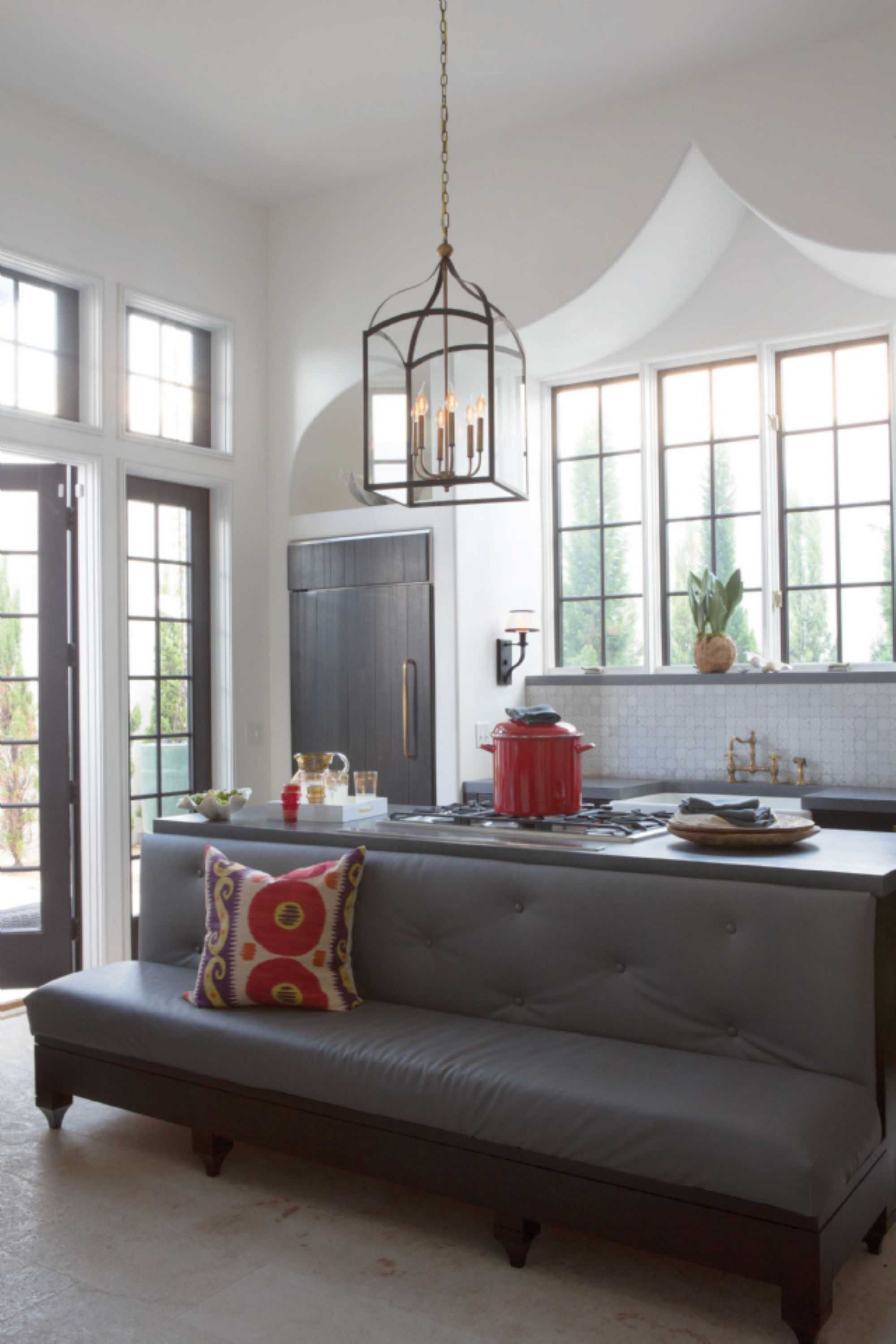 Hinkley Clarendon 6-Light Bronze Glass Candelabra Chandelier