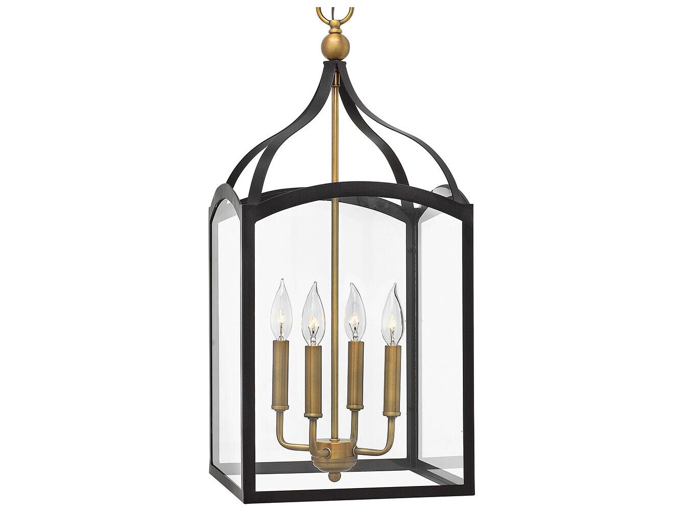 Hinkley Clarendon 4-Light Bronze Glass Candelabra Chandelier