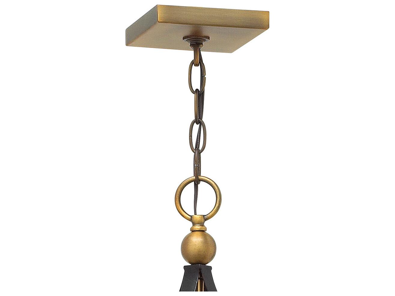 Hinkley Clarendon 4-Light Bronze Glass Candelabra Chandelier
