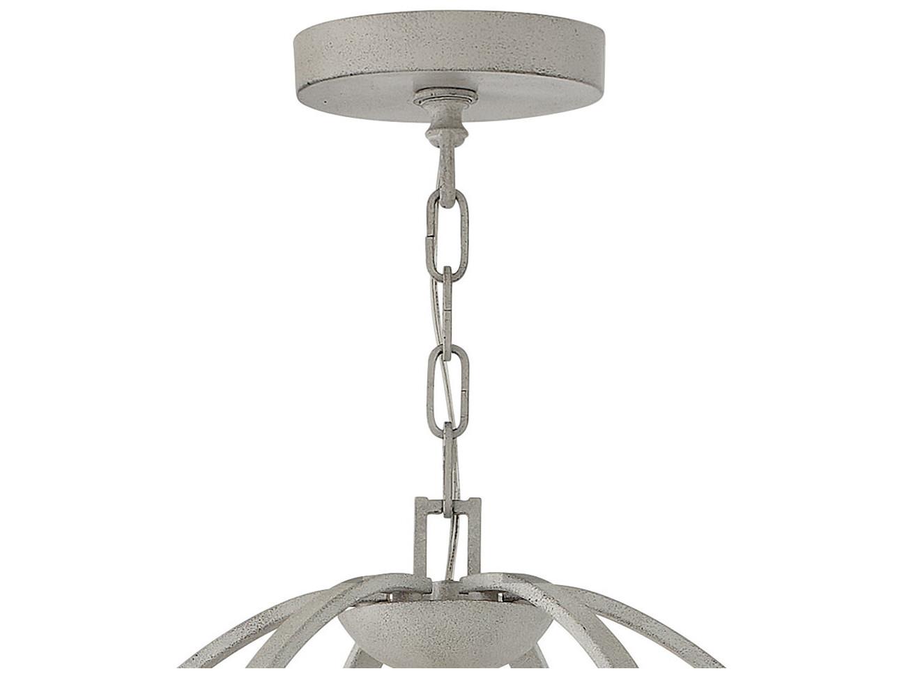 Hinkley Euclid 6-Light Cement Gray Candelabra Chandelier