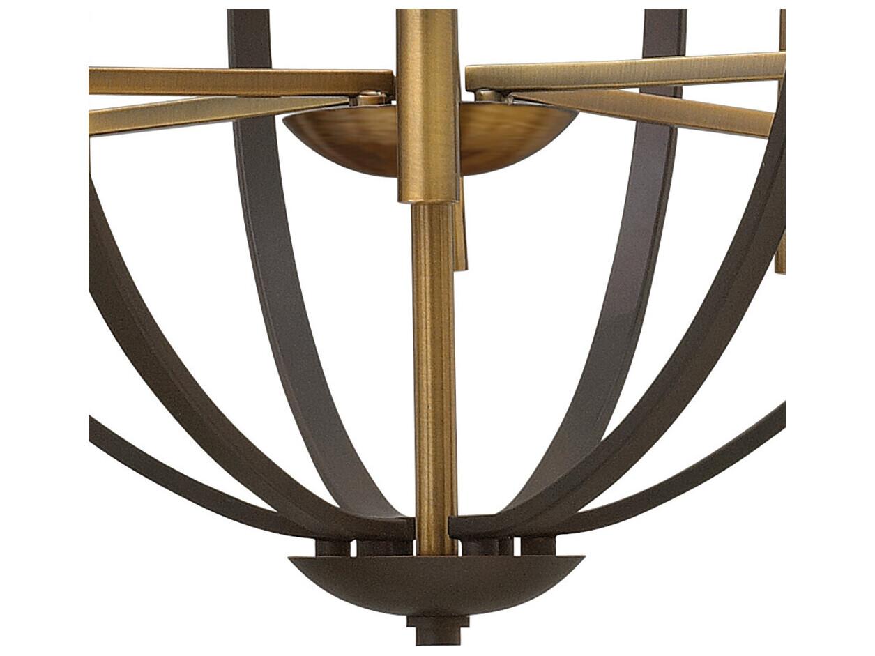 Hinkley Euclid 6-Light Spanish Bronze Candelabra Chandelier