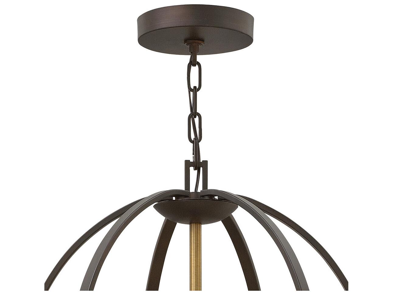 Hinkley Euclid 6-Light Spanish Bronze Candelabra Chandelier