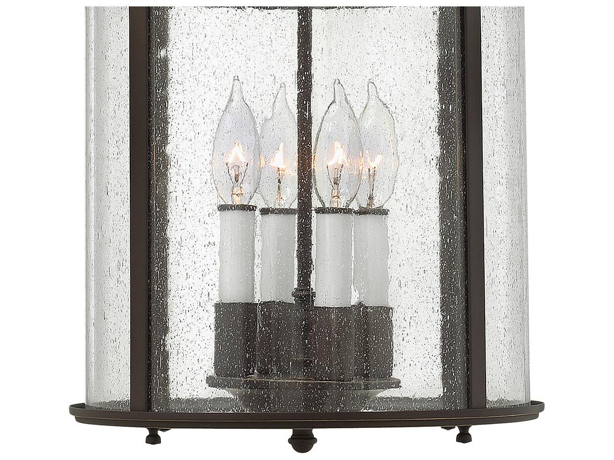 Hinkley Gentry 4-Light Olde Bronze Glass Candelabra Chandelier