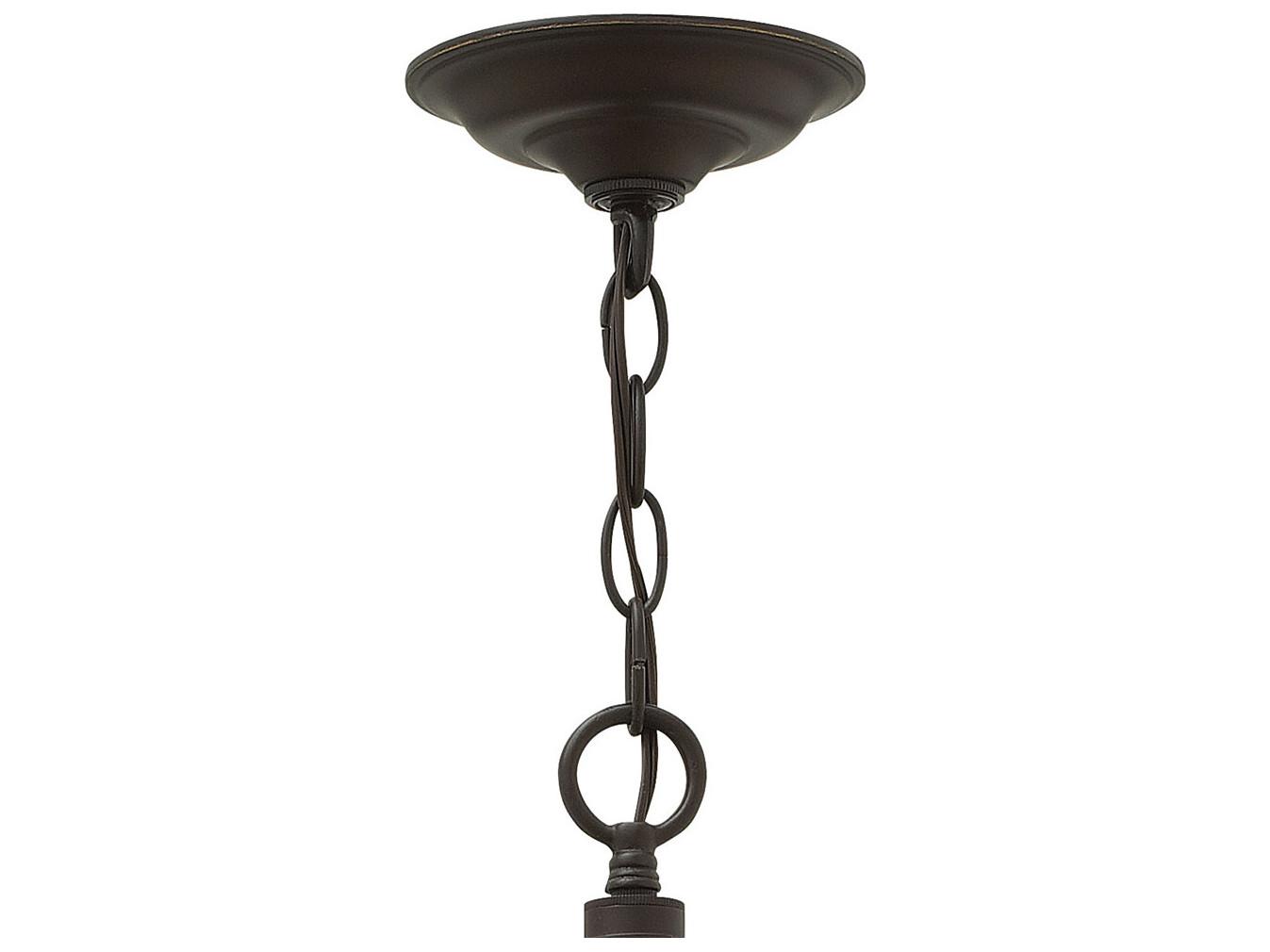 Hinkley Gentry 4-Light Olde Bronze Glass Candelabra Chandelier