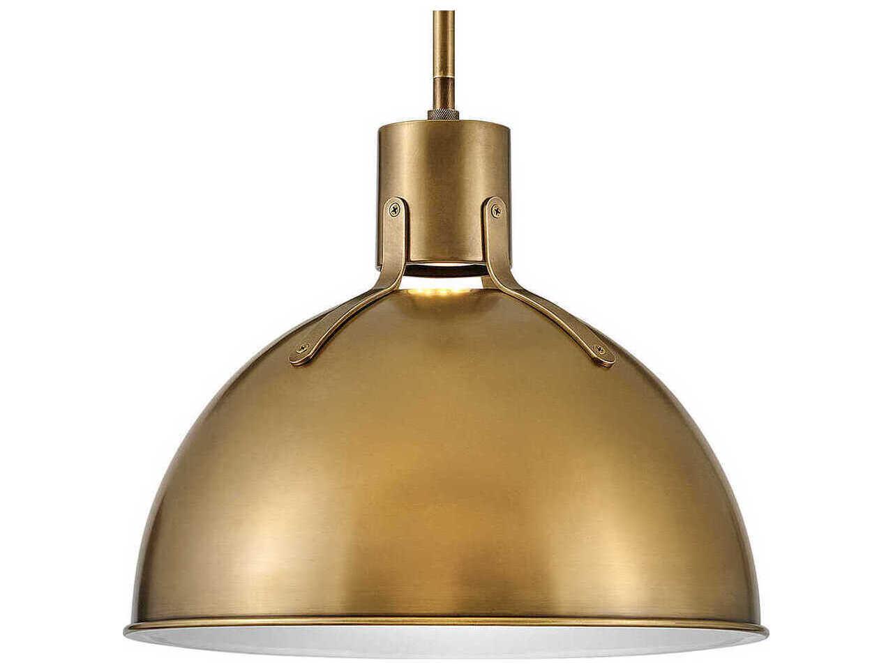 Hinkley Argo 1-Light Heritage Brass LED Bell Dome Pendant