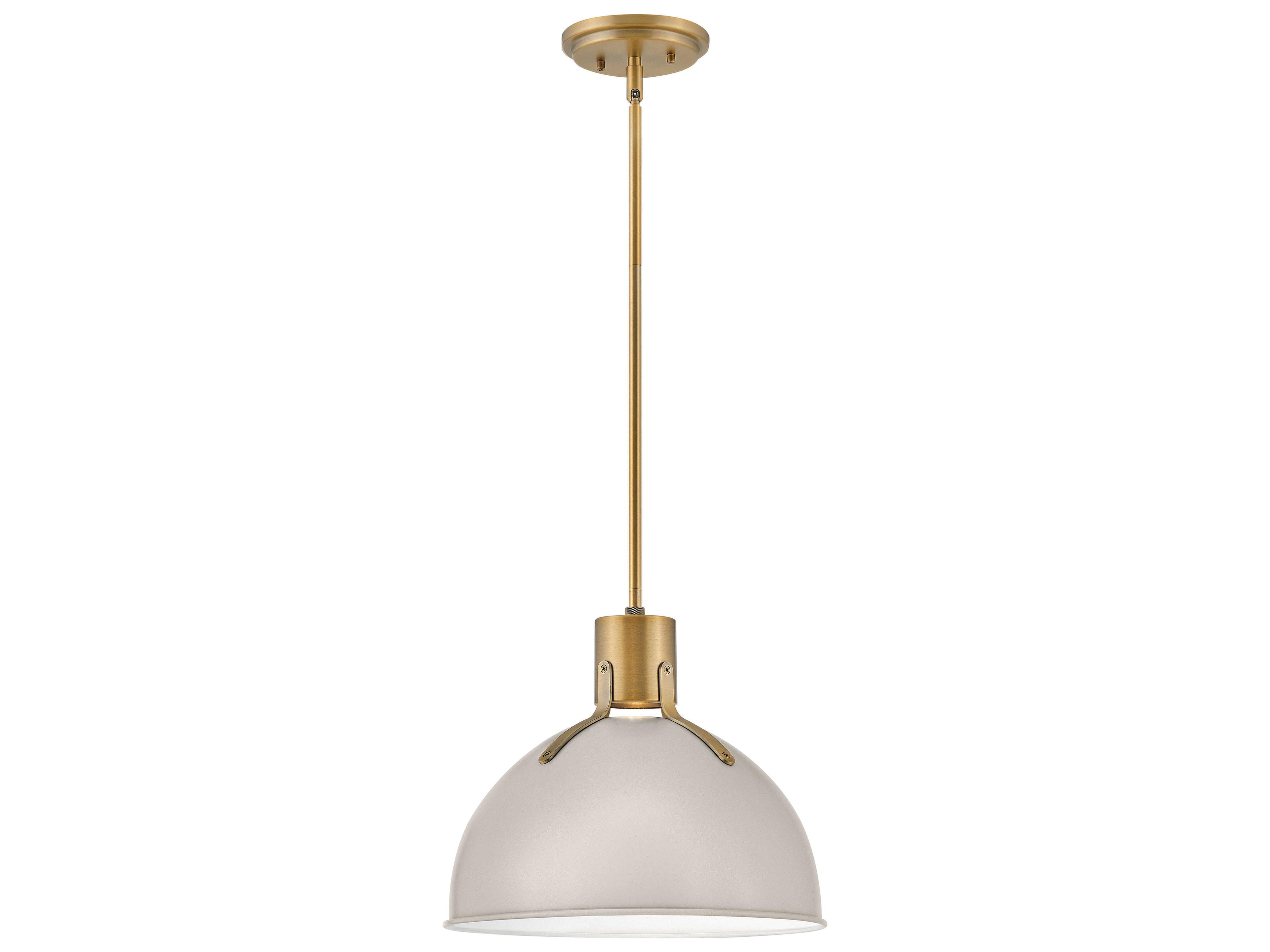 Hinkley Argo 1-Light Light Taupe Brass LED Dome Pendant