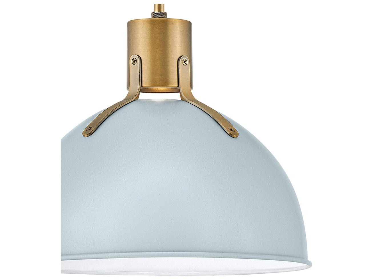 Hinkley Argo 1-Light Pale Blue Brass LED Dome Pendant