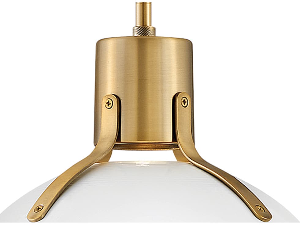 Hinkley Argo 1-Light Polished White Brass LED Bell Pendant