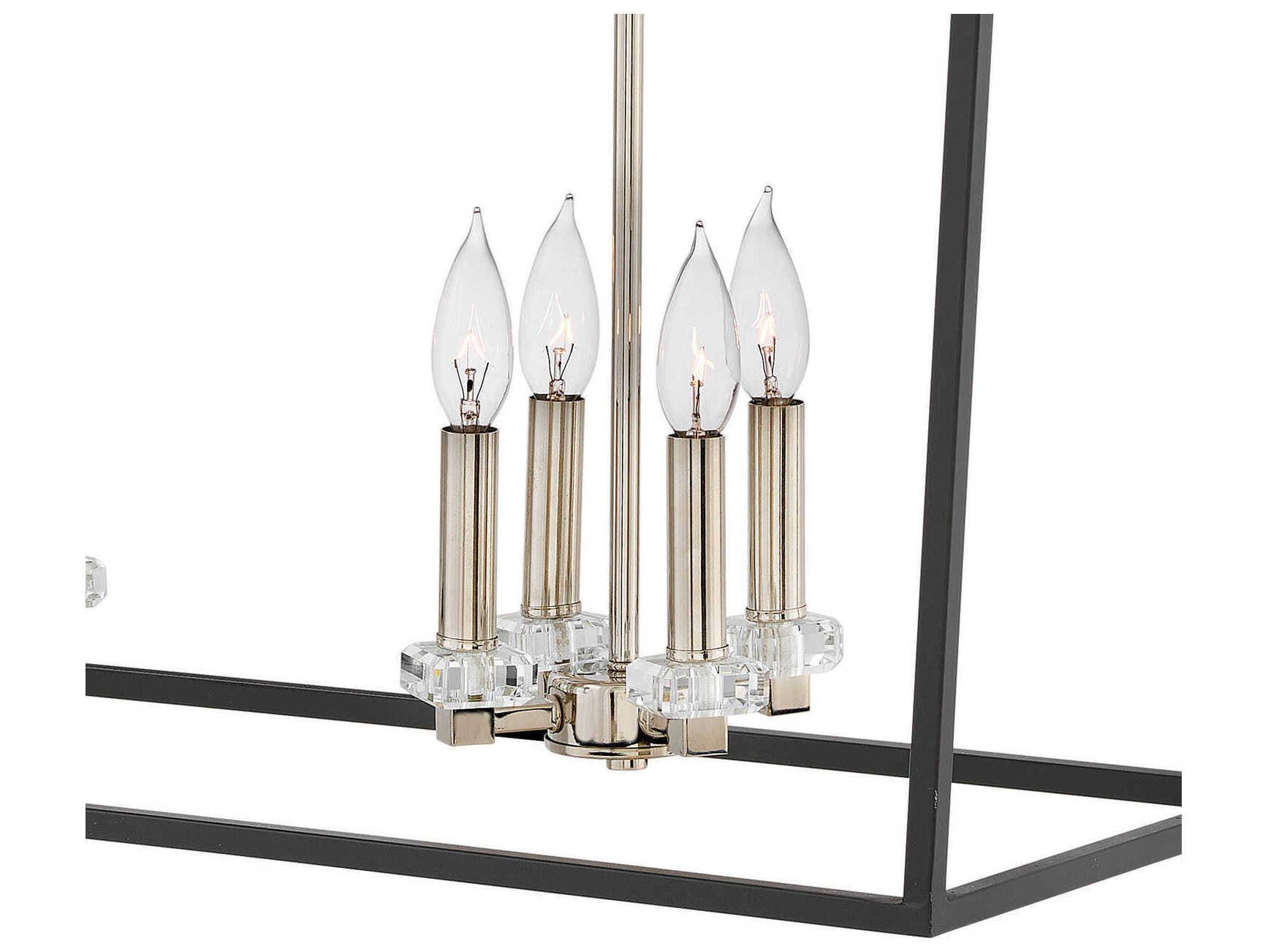 Hinkley Stinson 8-Light Black Crystal Island Pendant