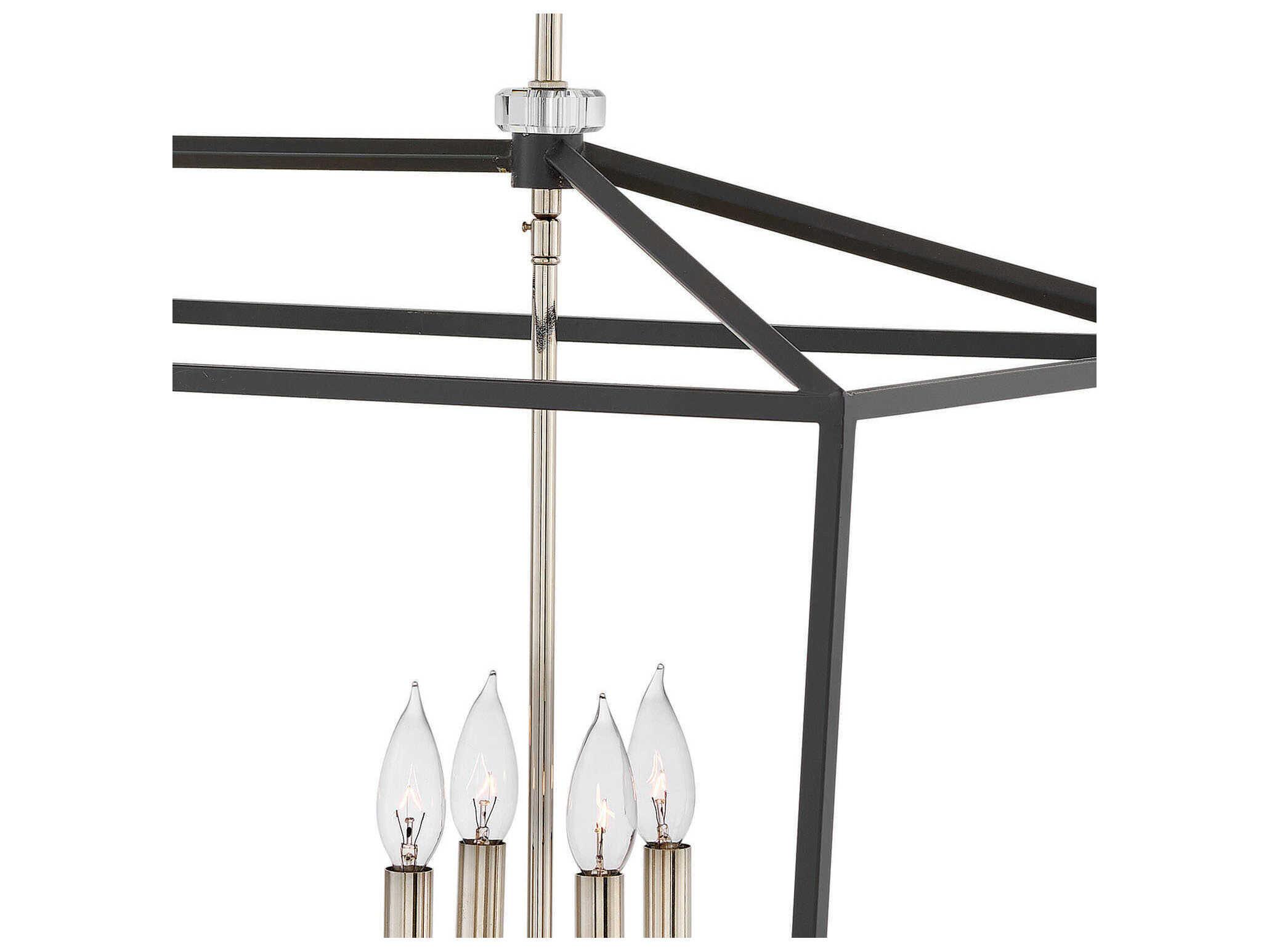 Hinkley Stinson 8-Light Black Crystal Island Pendant